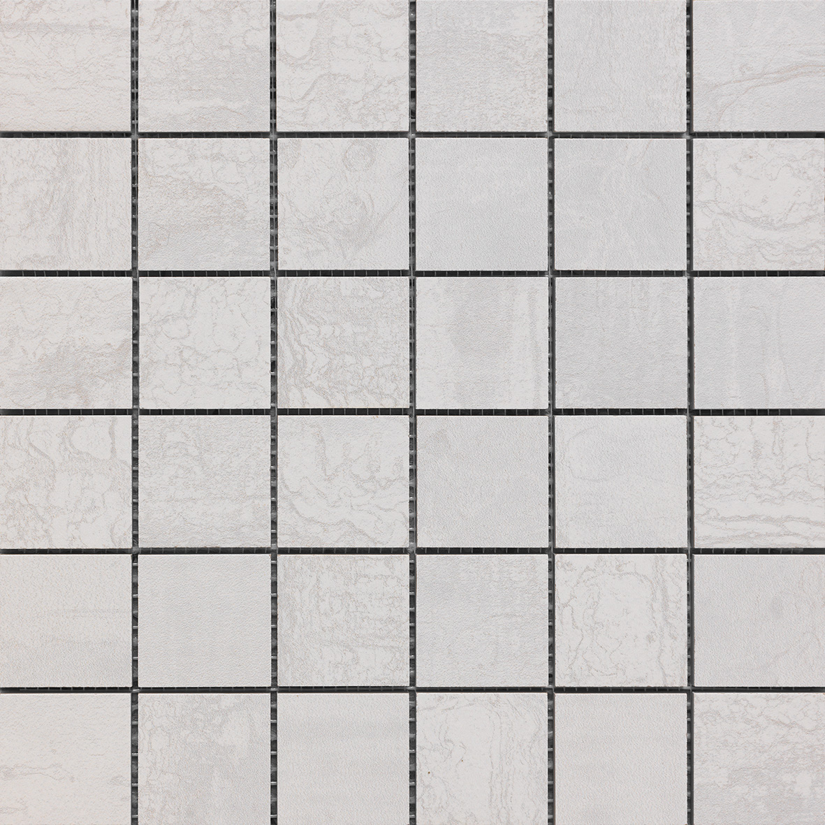 Urbanixx Gres Mailand Mosaik Metalloptik Weiß Matt 30x30 cm rektifiziert 