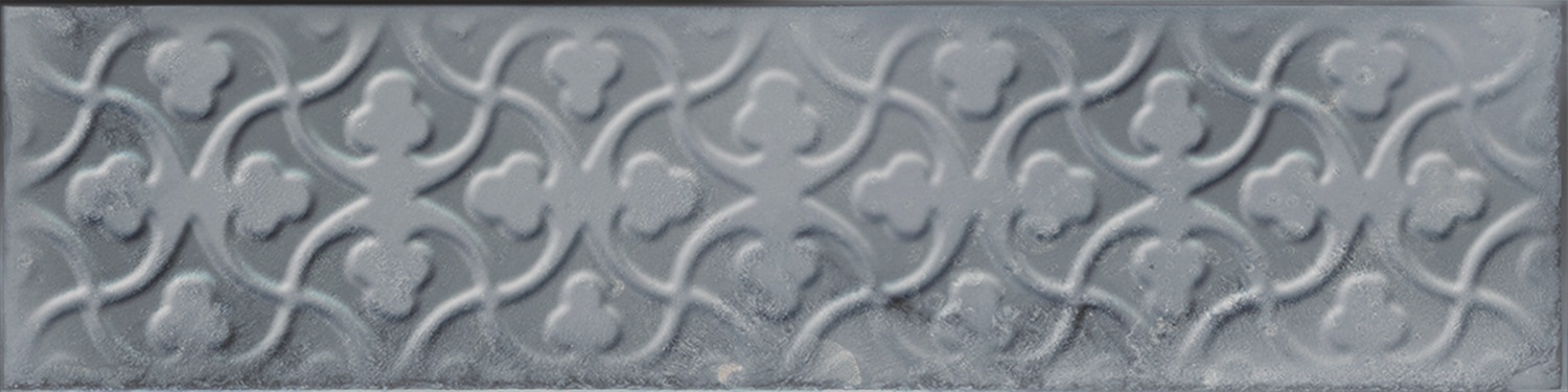 Catalea Gres Nellim Metrofliese Dekor Blau Glänzend 7,5x30 cm  