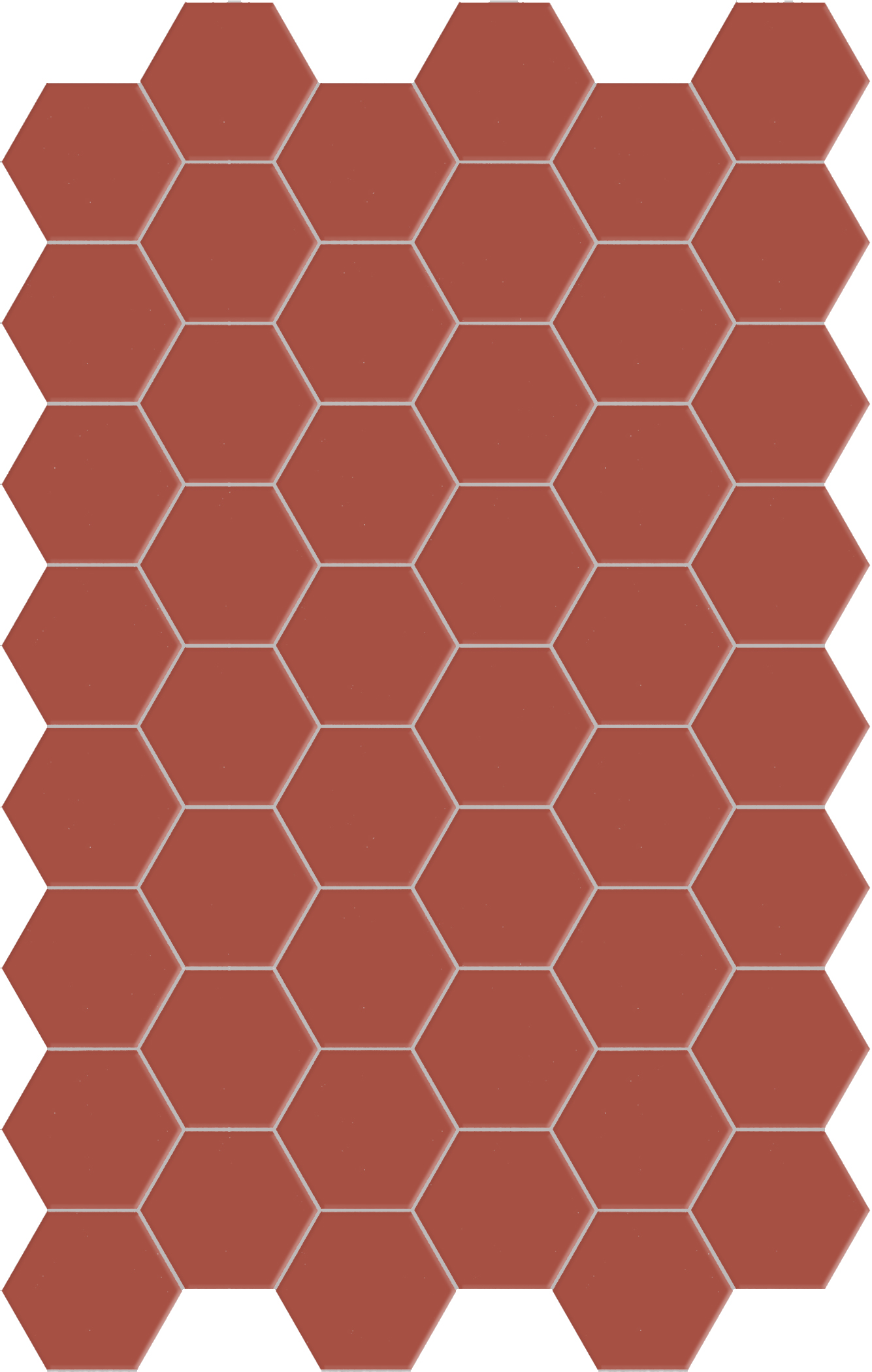 Catalea Gres Akita Bodenfliese Hexagon Rot matt 14x16 cm rekt. R10