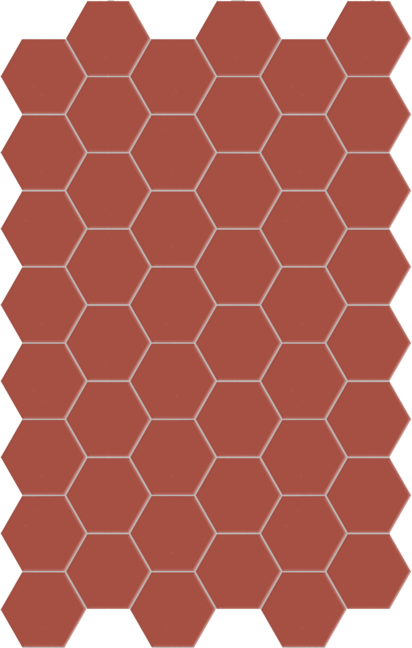 Catalea Gres Akita Bodenfliese Hexagon Rot Matt 14x16 cm rektifiziert R10