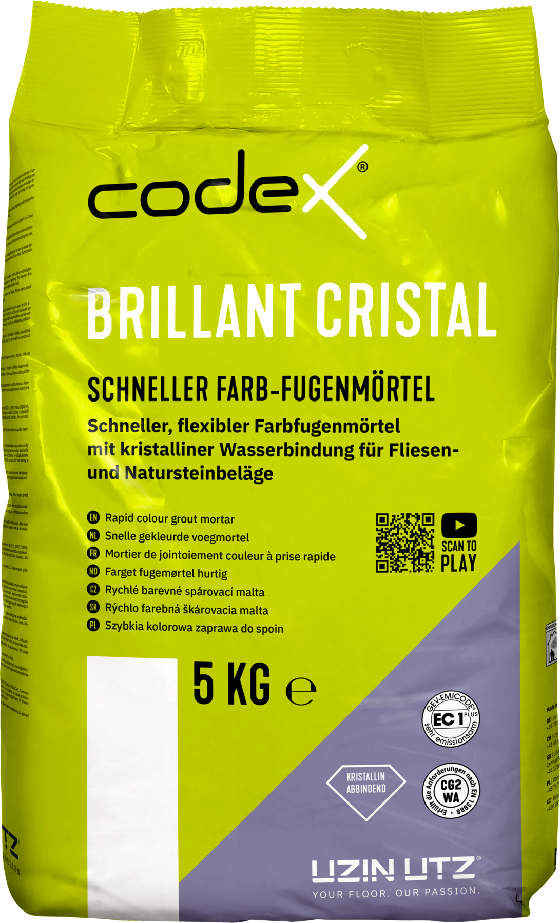 Codex Brillant Cristal Cremeweiß 5 kg Schneller Farbfugenmörtel