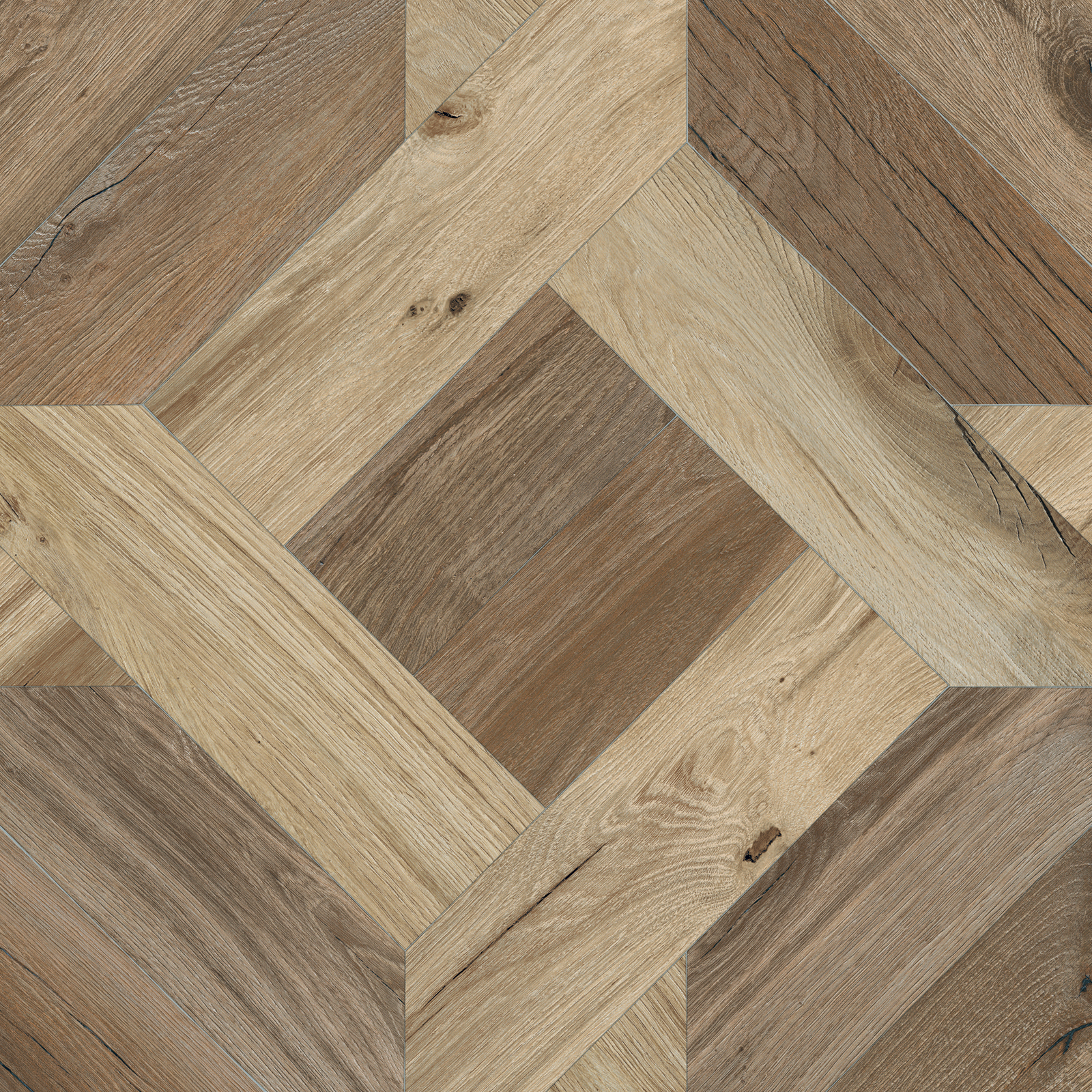 Flaviker Nordik Wood Dekor Holzoptik Mansion Gold/Brown Matt 60x60 cm rektifiziert 