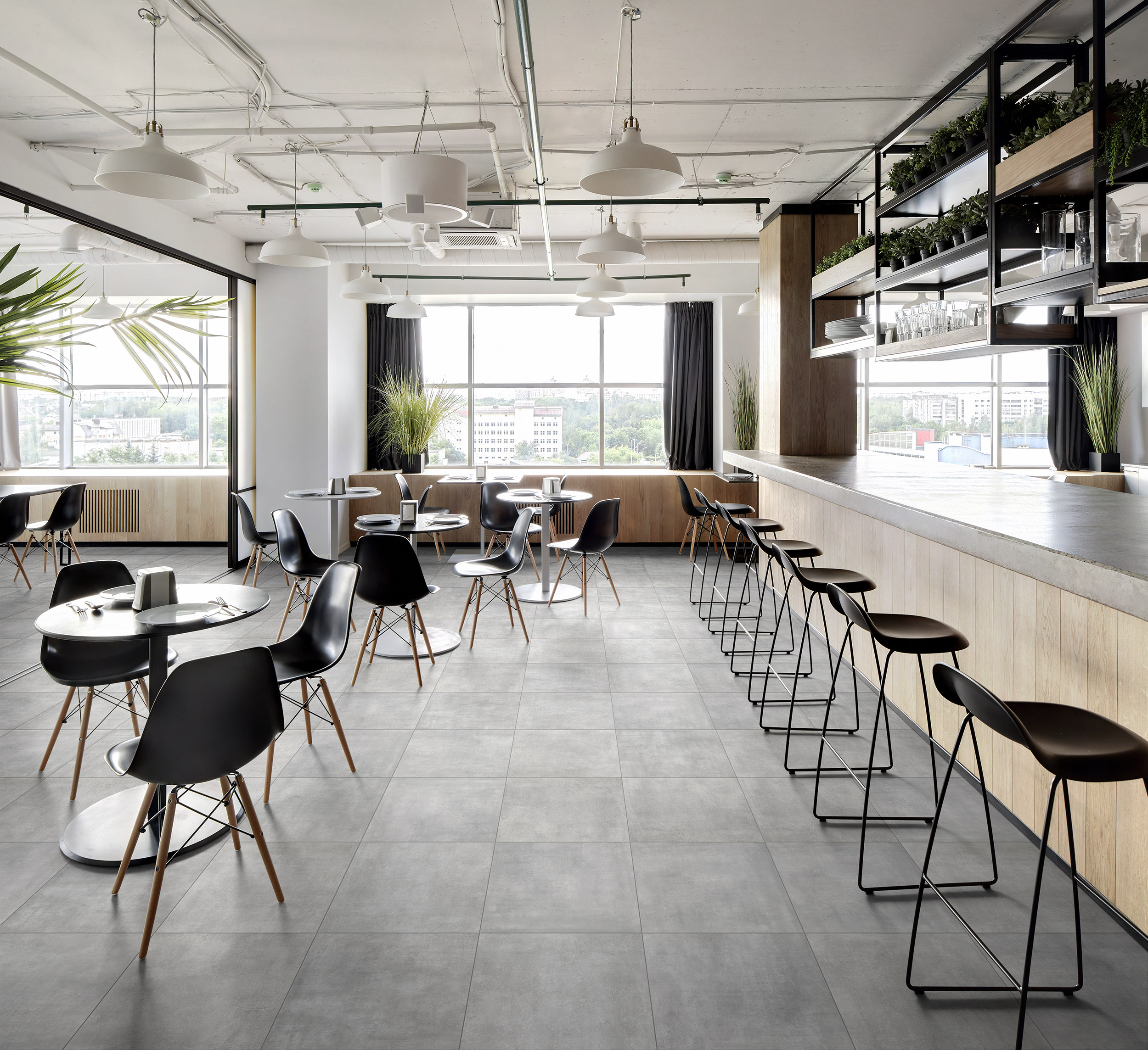 Urbanixx Gres Bari Bodenfliese Betonoptik Grau Matt 60x120 cm rektifiziert R9
