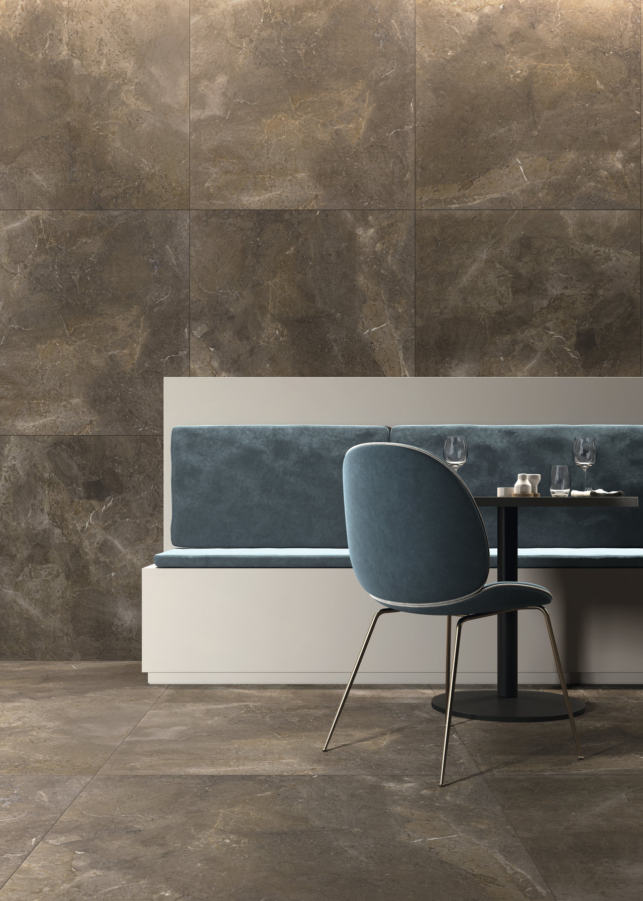Vanezia Gres Kapela Bodenfliese Natursteinoptik Braun matt 100x100 cm rekt. R10B