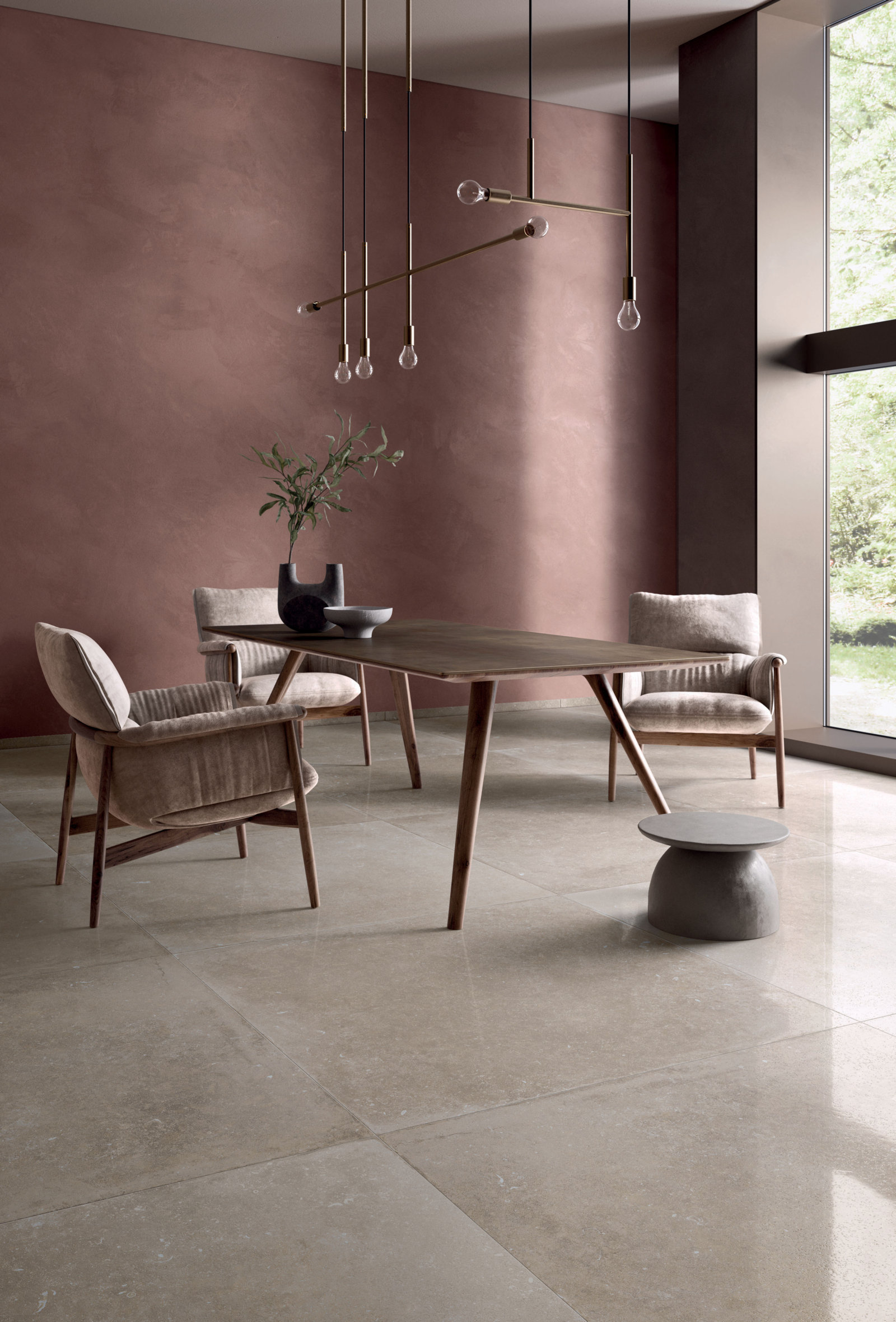 Flaviker Nordik Stone Indoor Bodenfliese Natursteinoptik Sand Anpoliert 120x120 cm rektifiziert 