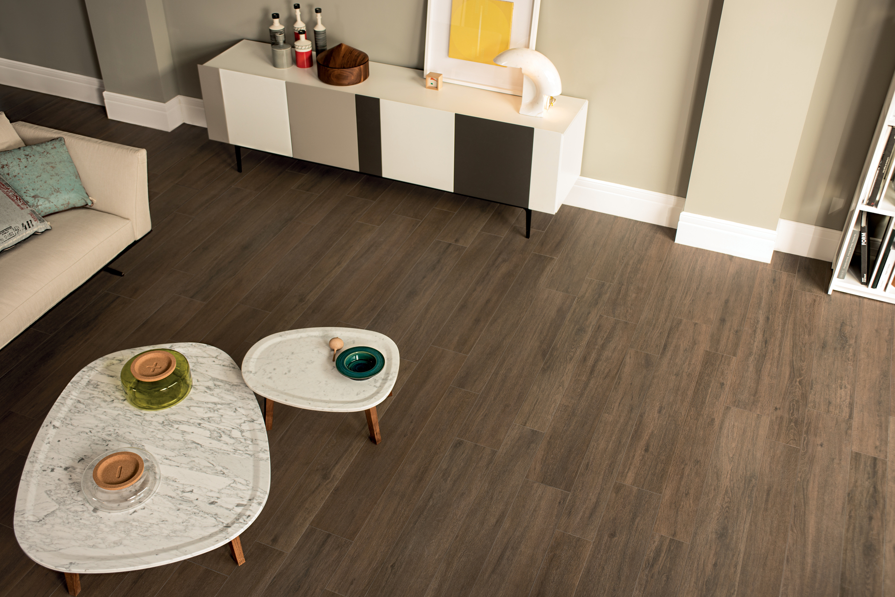 Gardenia Just Nature Bodenfliese Holzoptik Dunkelbraun Matt 30x120 cm rektifiziert R10B