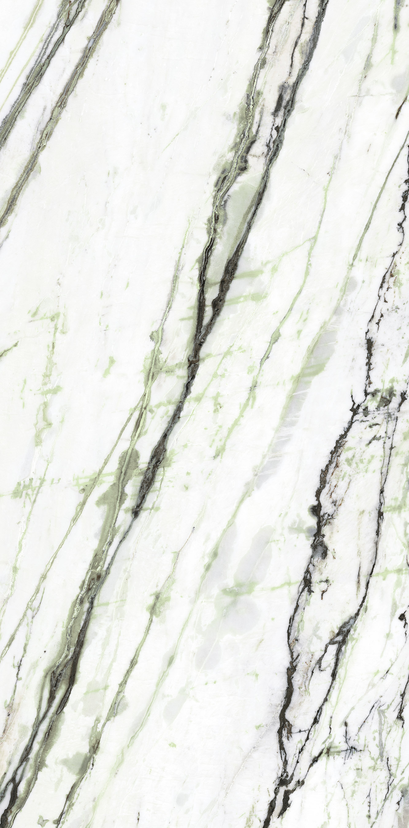 Vanezia Gres Mima Bodenfliese Marmoroptik Weiß Grün matt 60x120 cm rekt. R10