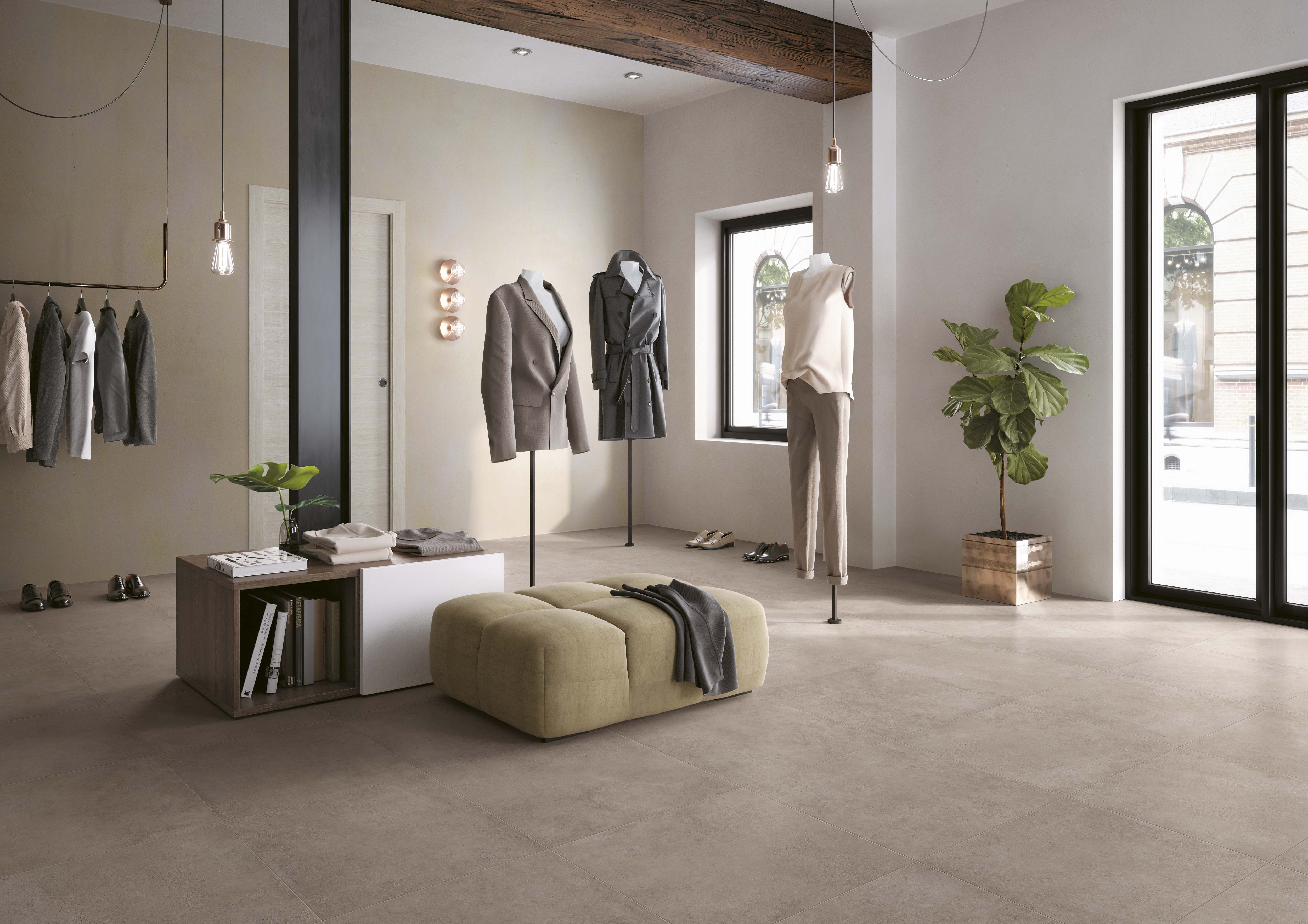 Urbanixx Gres Madrid Bodenfliese Betonoptik Braun Matt 30x60 cm rektifiziert R10A