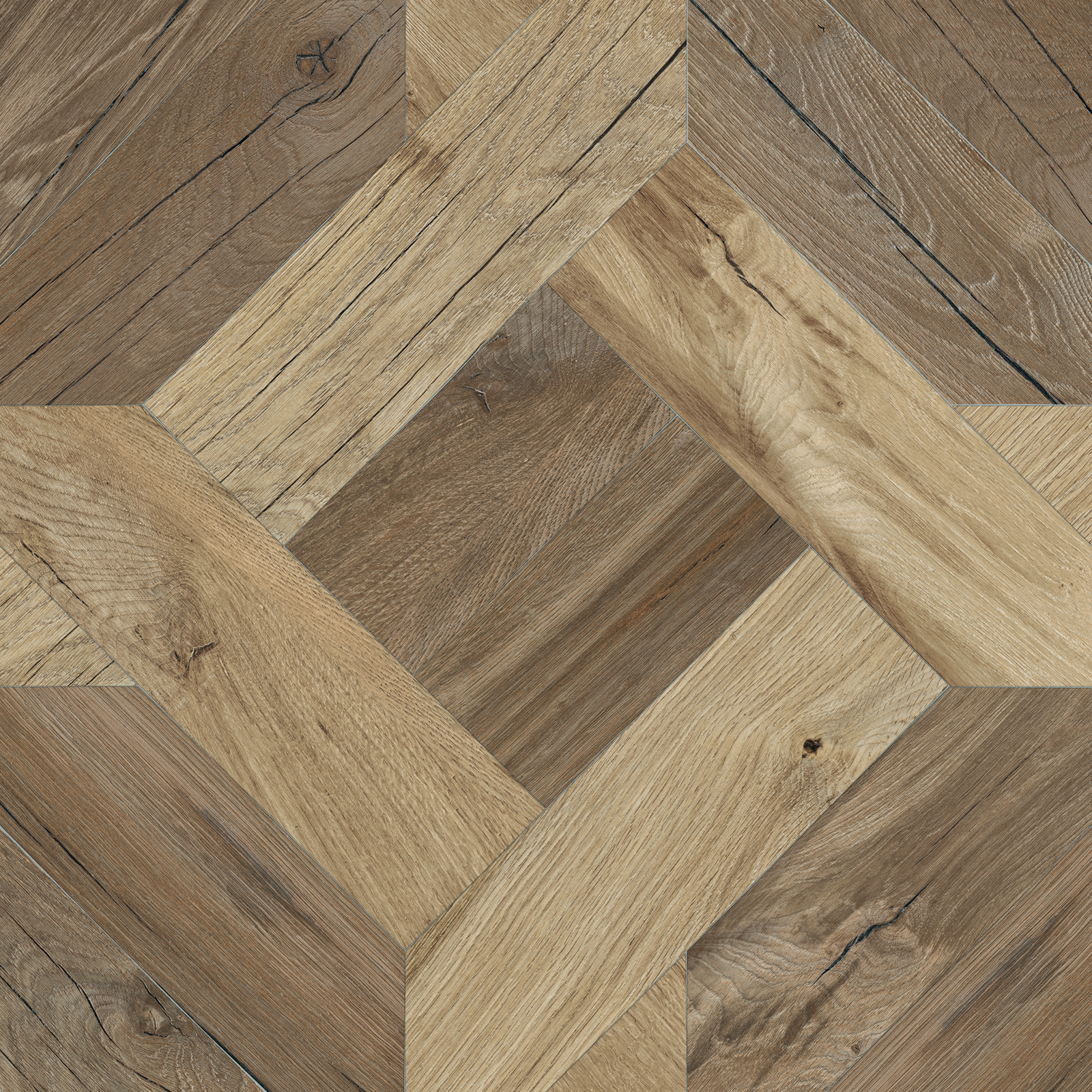 Flaviker Nordik Wood Dekor Holzoptik Mansion Gold/Brown Matt 60x60 cm rektifiziert 