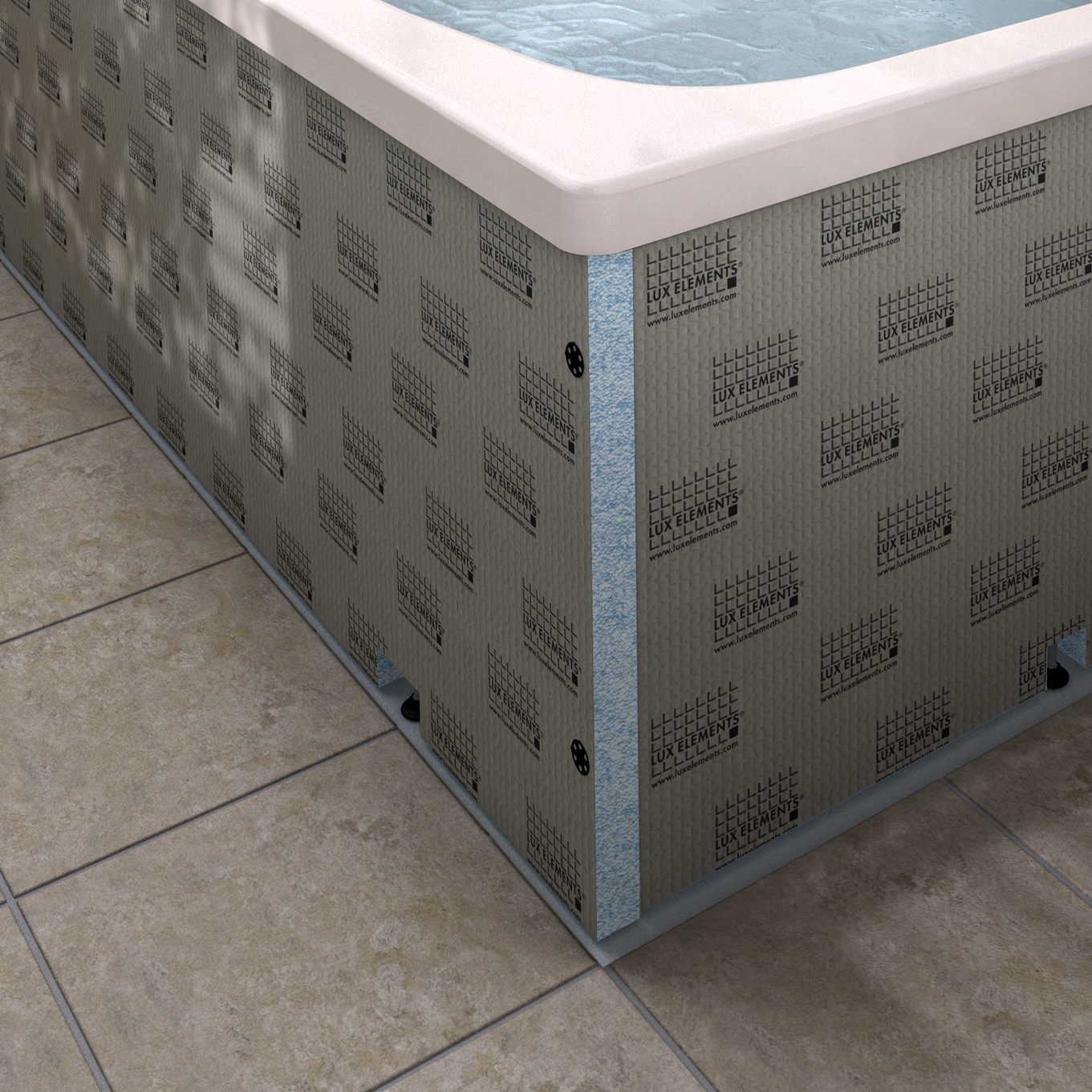Lux Elements Badewannenverkleidungsset 183x60x3 cm Lux Elements Badewannenverkleidungsset 183x60x3 cm