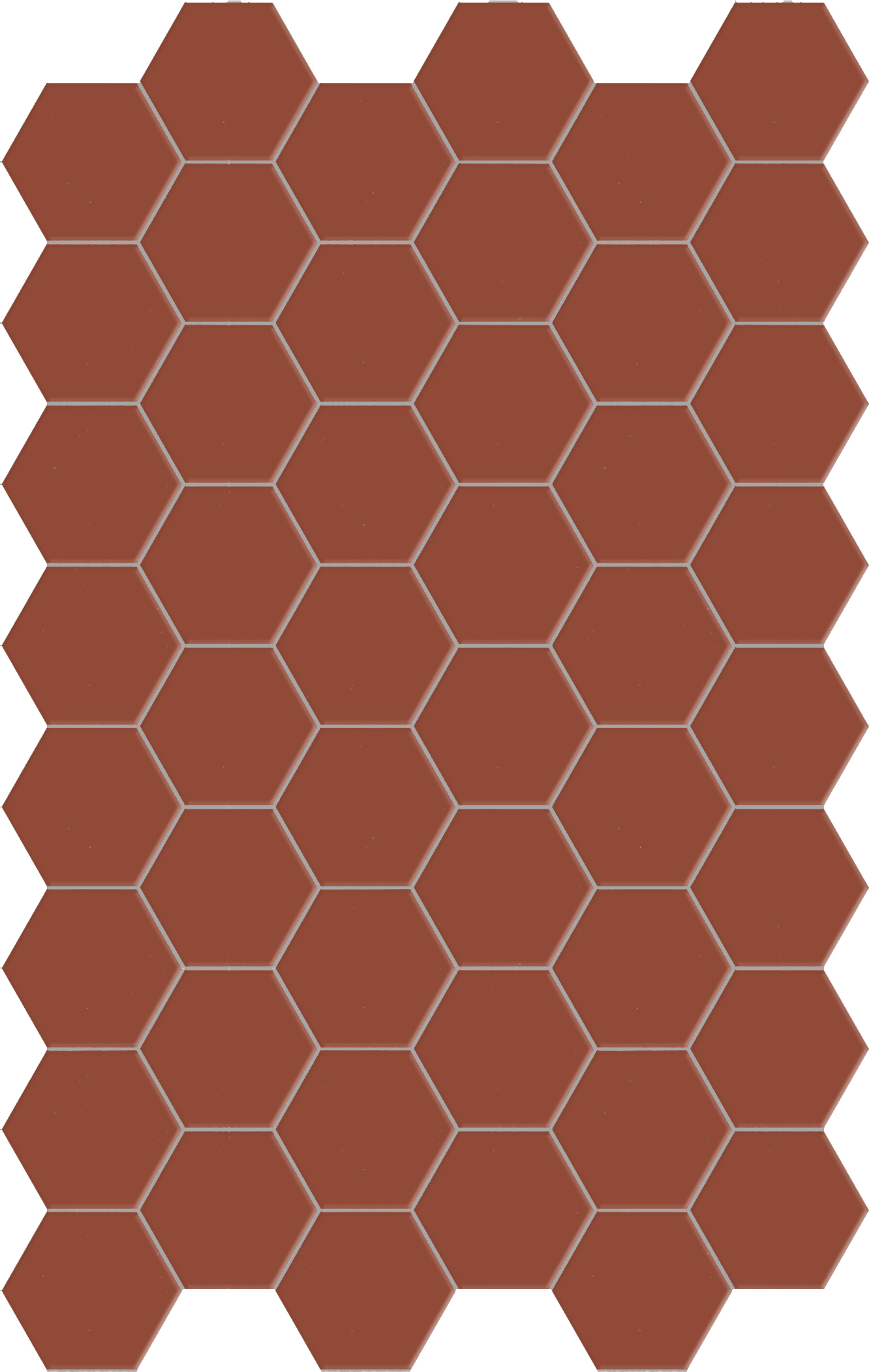 Catalea Gres Akita Bodenfliese Hexagon Rostrot Matt 14x16 cm rektifiziert R10