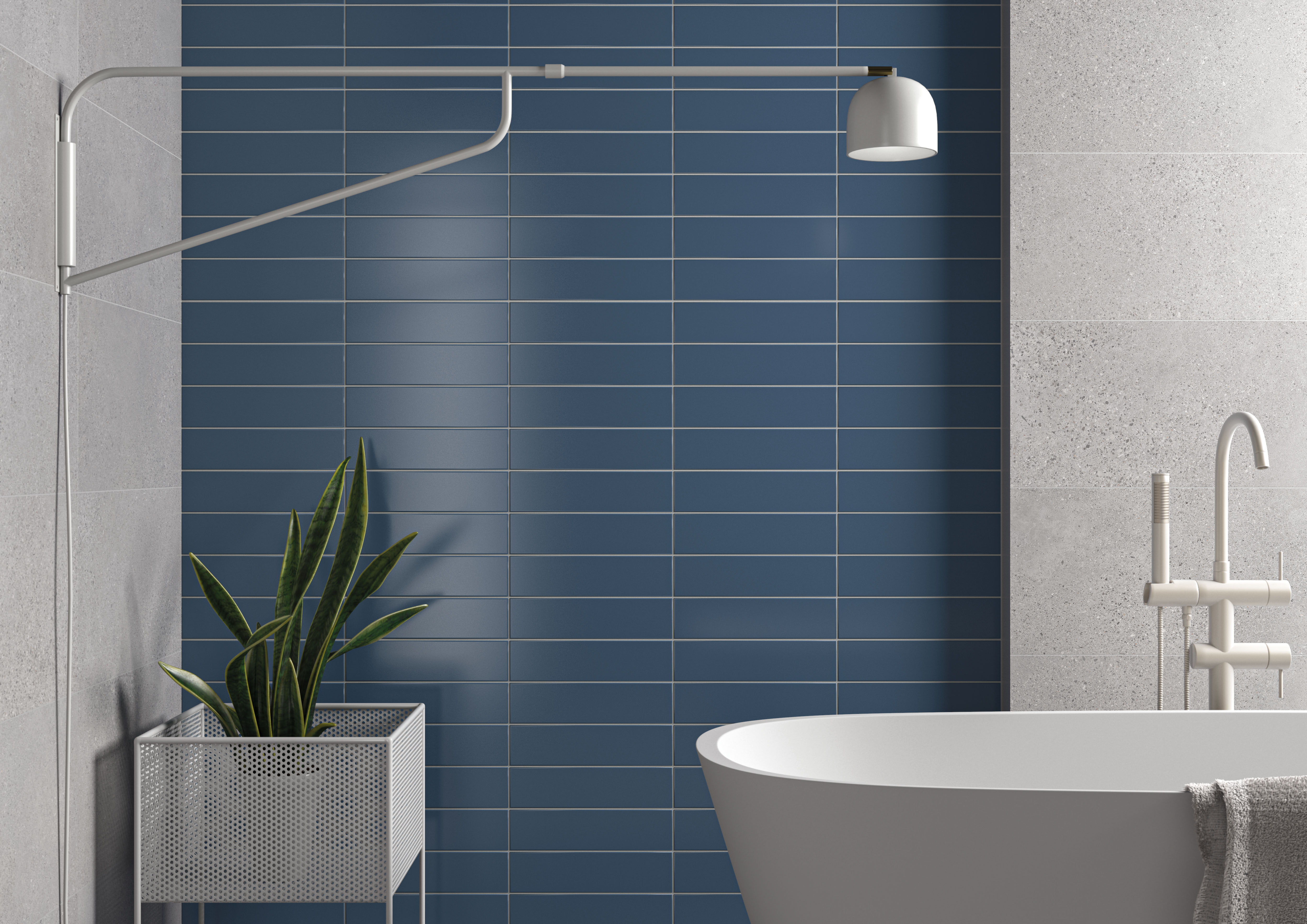 Catalea Gres Salmi Metrofliese Blau Matt 7,5x30 cm  