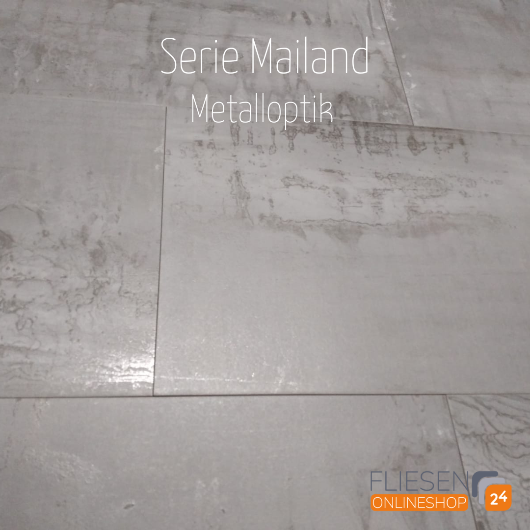 Urbanixx Gres Mailand Bodenfliese Metalloptik Grau matt 30x1210 cm rekt. 