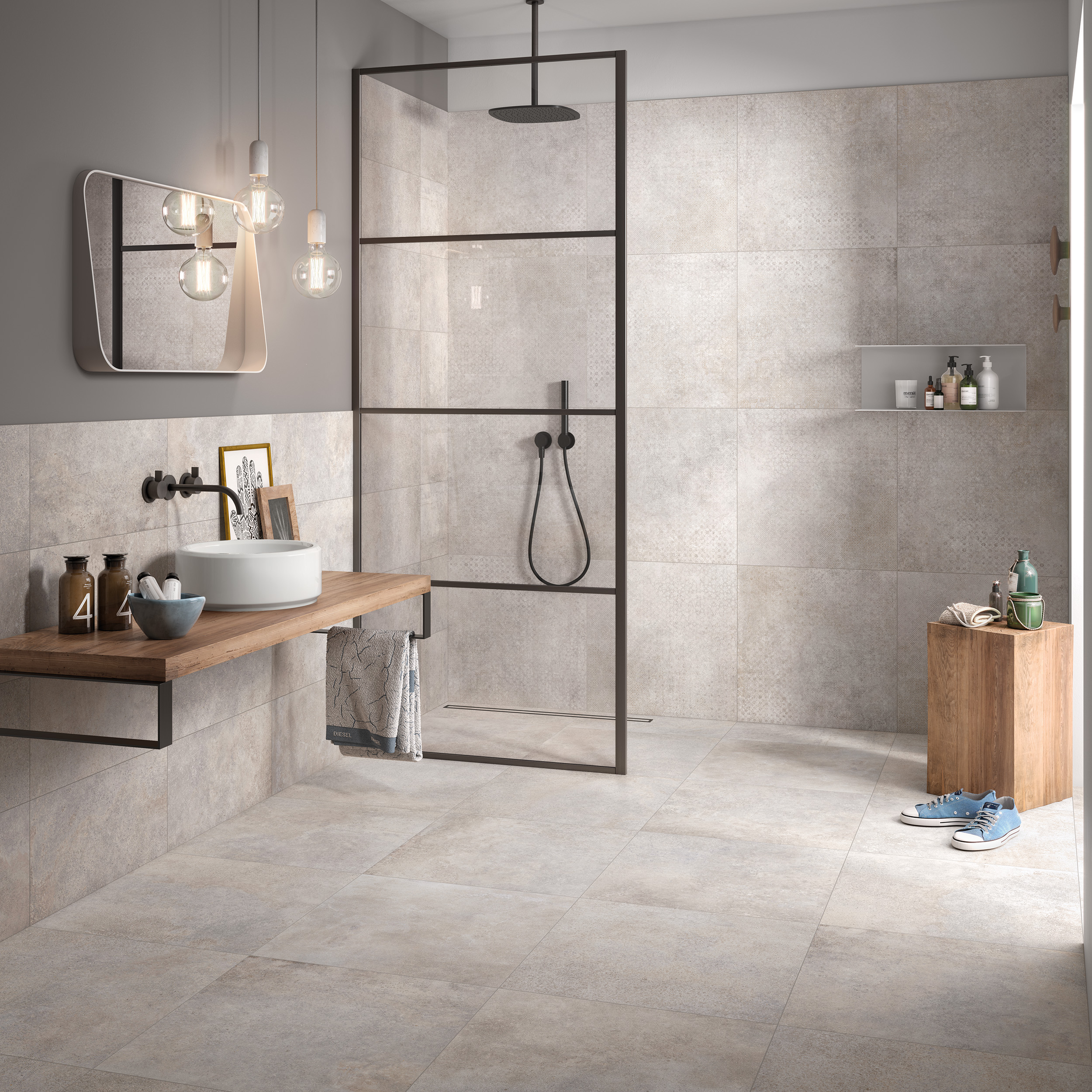 Urbanixx Gres Catania Bodenfliese Natursteinoptik Hellgrau Matt 30x60 cm rektifiziert R10B