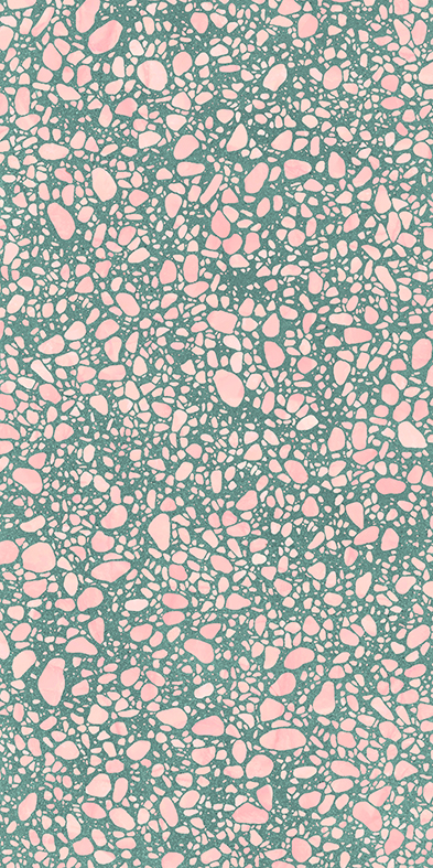 Ergon Medley Pop Bodenfliese Terrazzooptik Grün Matt 60x120 cm rektifiziert R10B