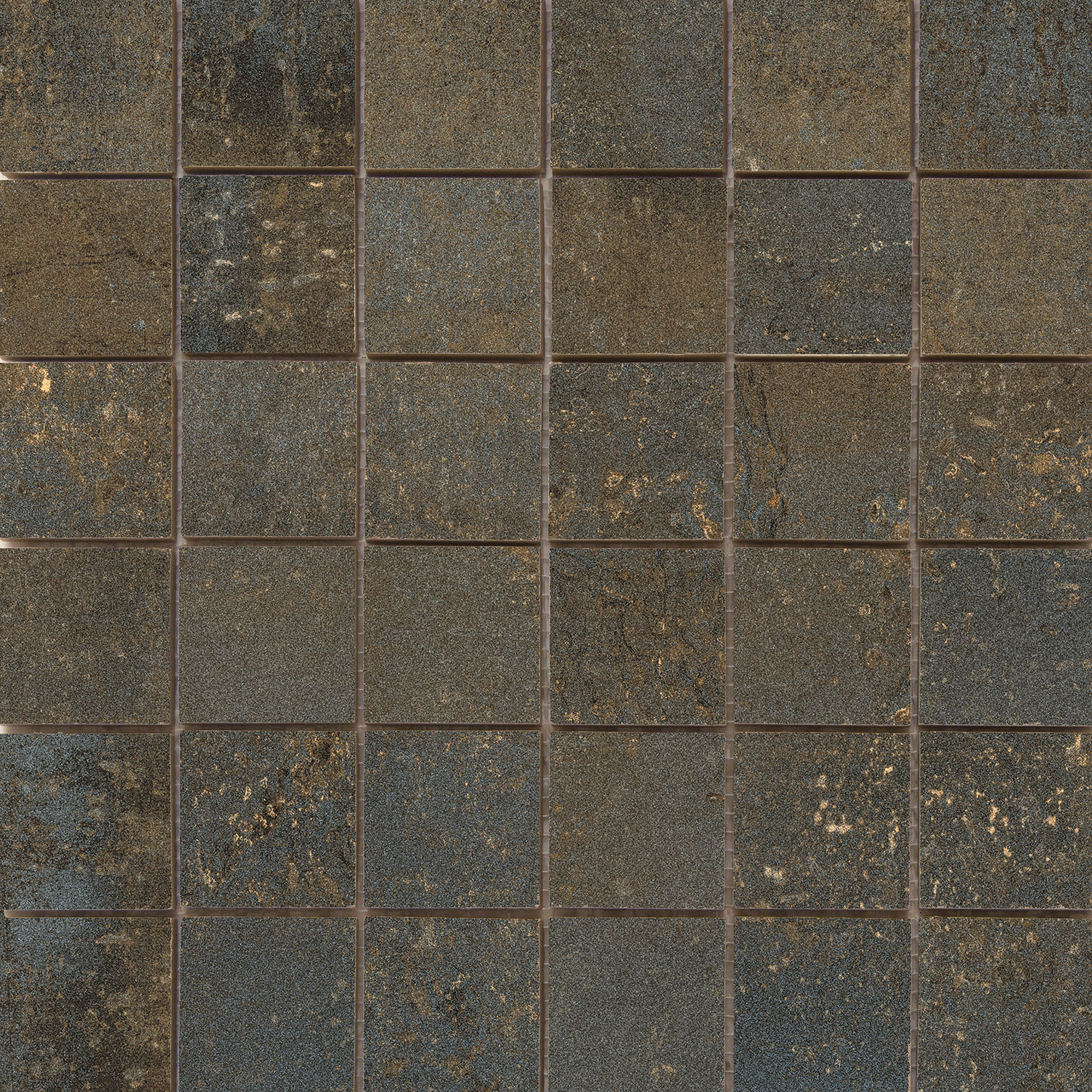 Urbanixx Gres Karlstadt Mosaik Metalloptik Braun Matt 30x30 cm rektifiziert R9