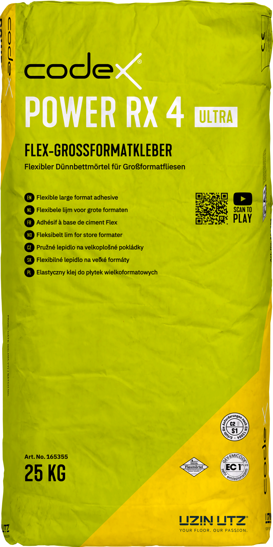 Codex Power RX 4 Ultra 25 kg Flex-Großformatkleber