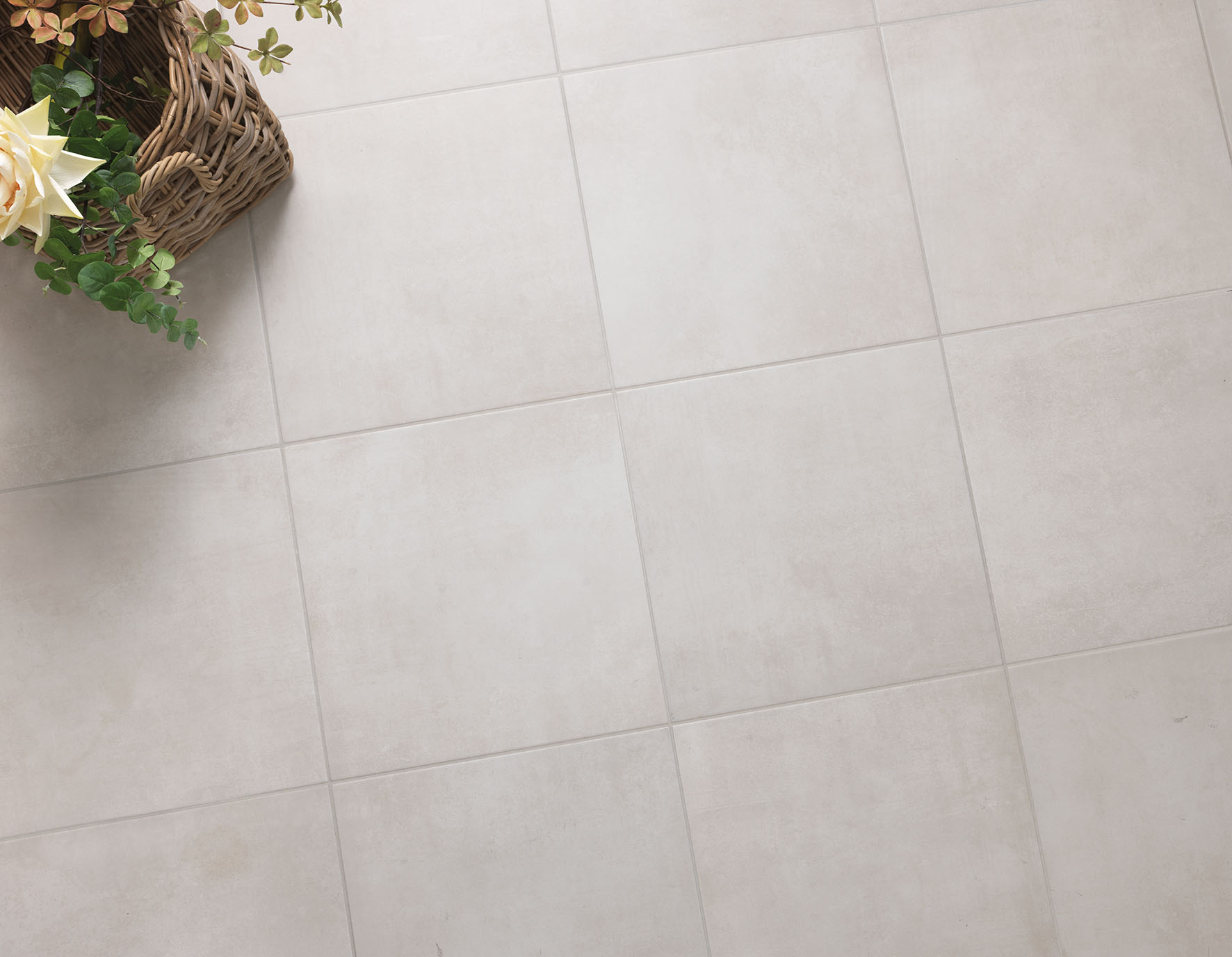 Urbanixx Gres Bari Bodenfliese Betonoptik Weiß Matt 60x60 cm rektifiziert R9