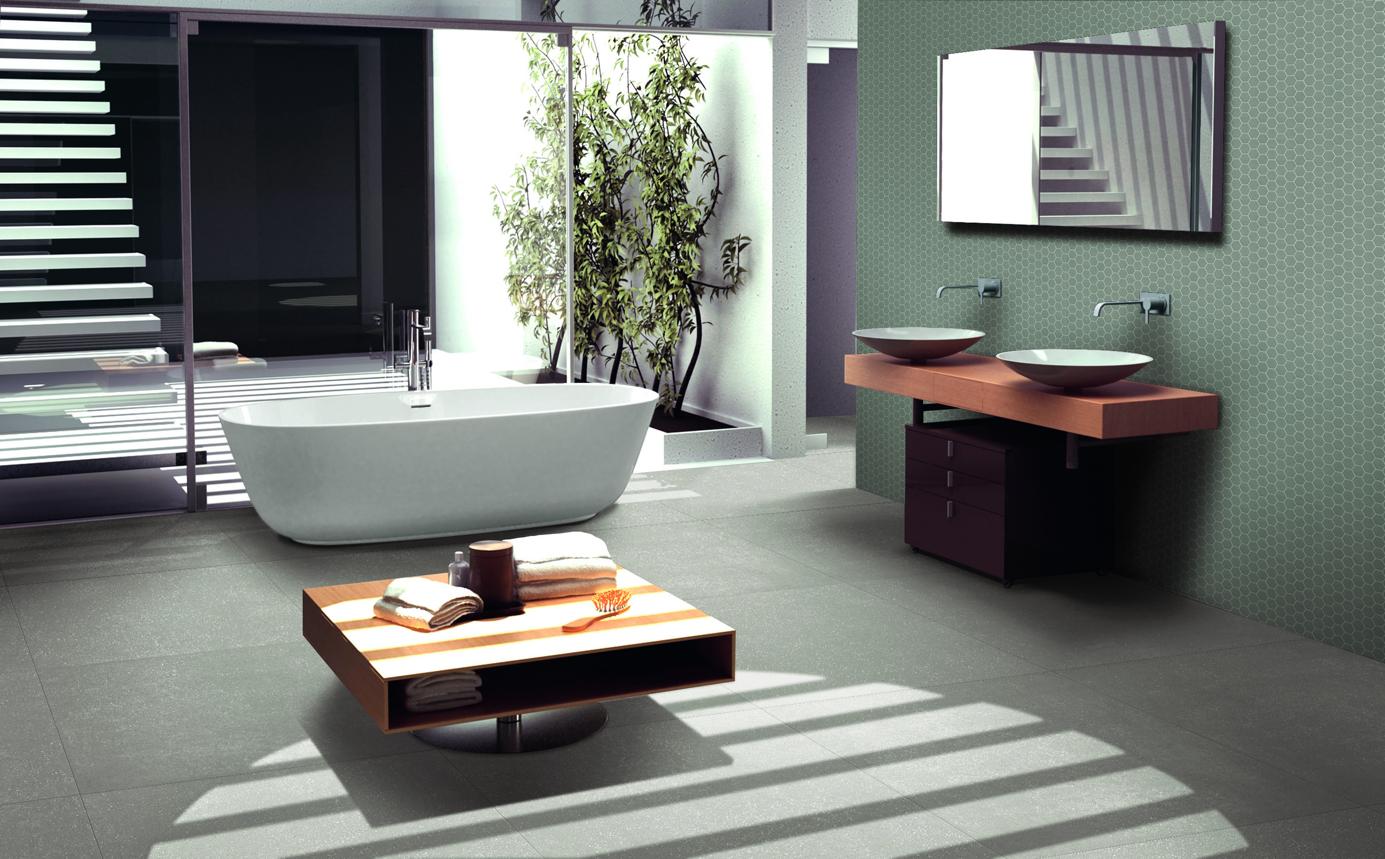 Urbanixx Gres Nagano Bodenfliese Betonoptik Grau Matt 60x120 cm rektifiziert R10