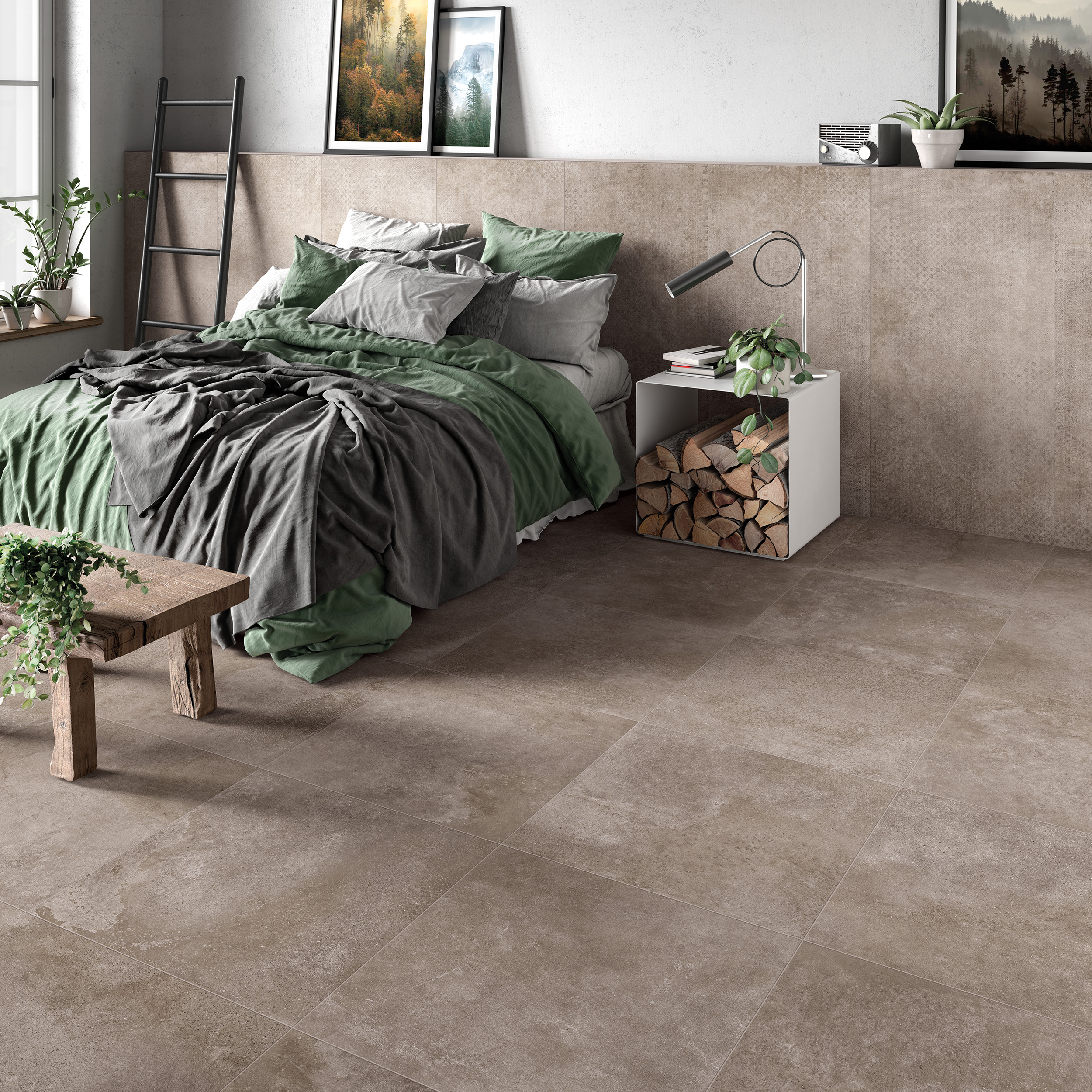 Urbanixx Gres Catania Bodenfliese Natursteinoptik Braun Matt 30x60 cm rektifiziert R10B