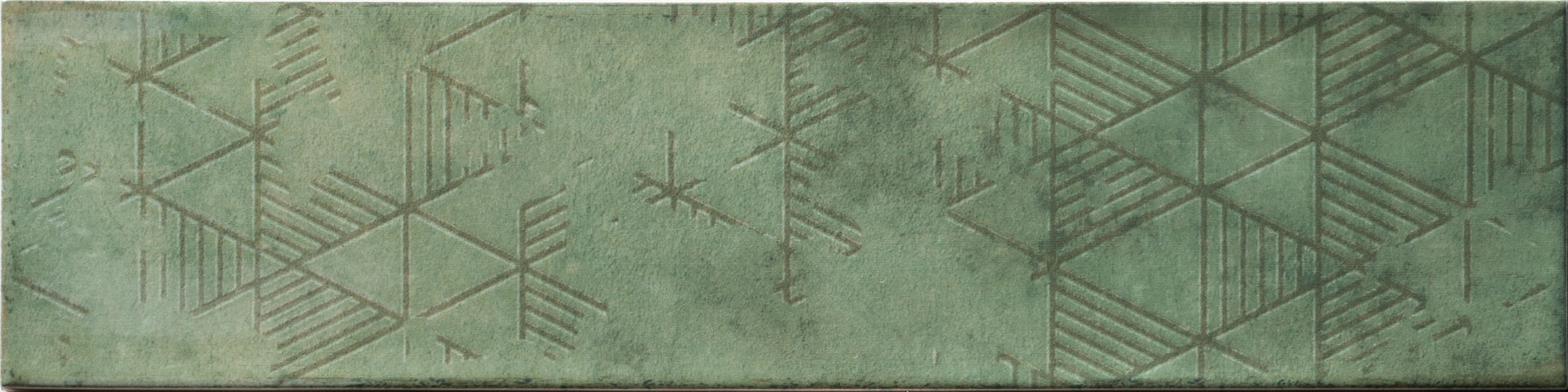 Catalea Gres Sörvik Metrofliese Dekor Dunkelgrün Glänzend 7,5x30 cm