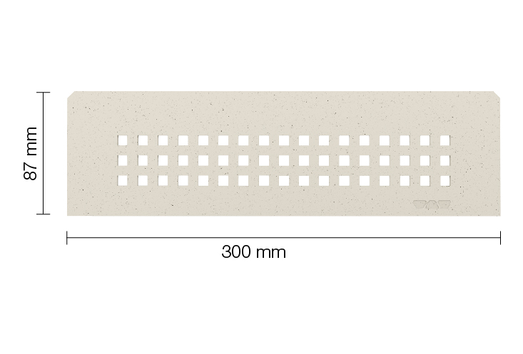 Schlüter SHELF N S1 300x87 mm Square TSI strukturbeschichtet Elfenbein Duschablage