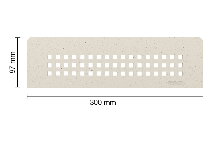 Schlüter SHELF N S1 300x87 mm Square TSI strukturbeschichtet Elfenbein Duschablage