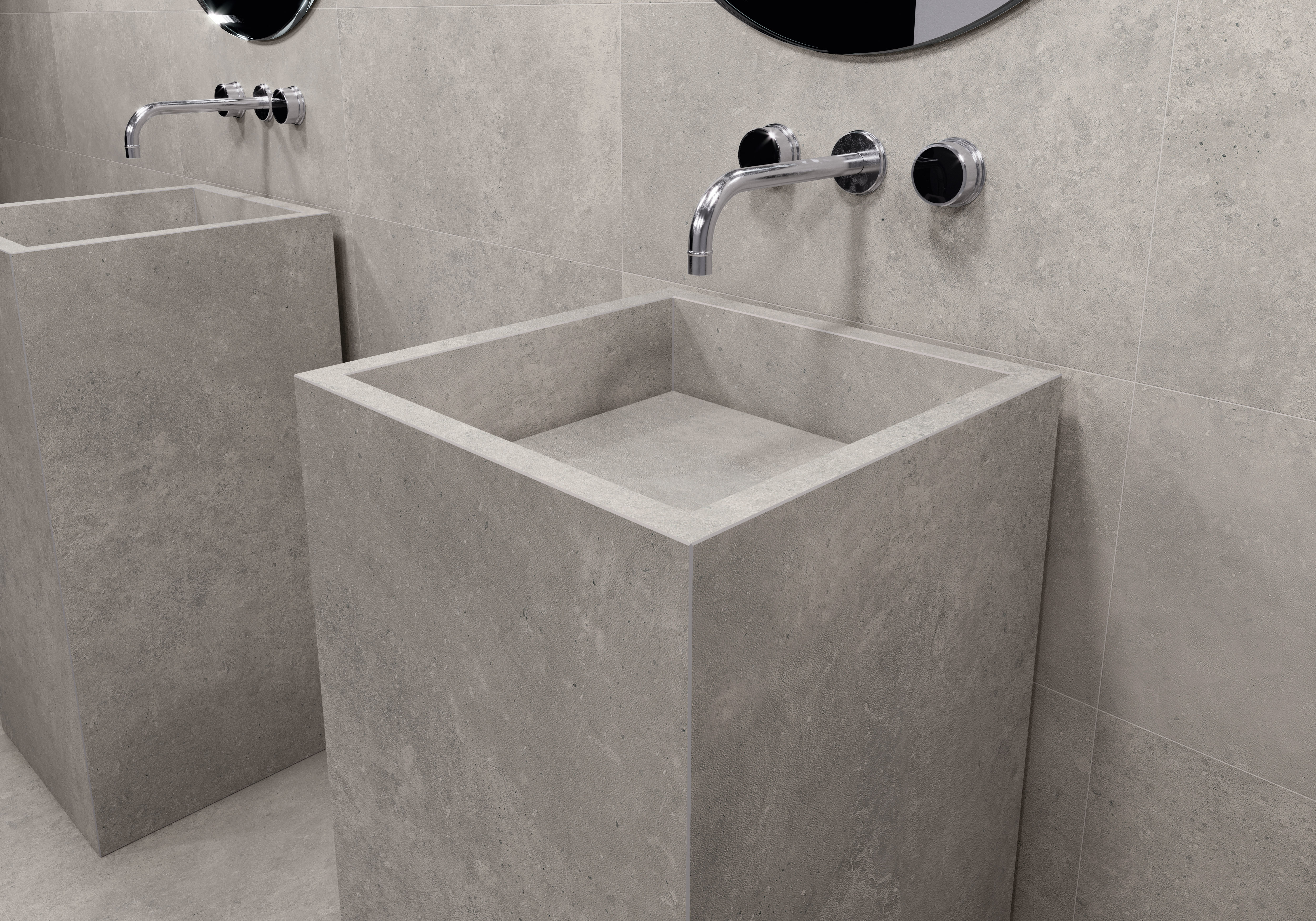 Urbanixx Gres Flata Bodenfliesen Indoor Betonoptik Grau Matt 90x90 cm rektifiziert 