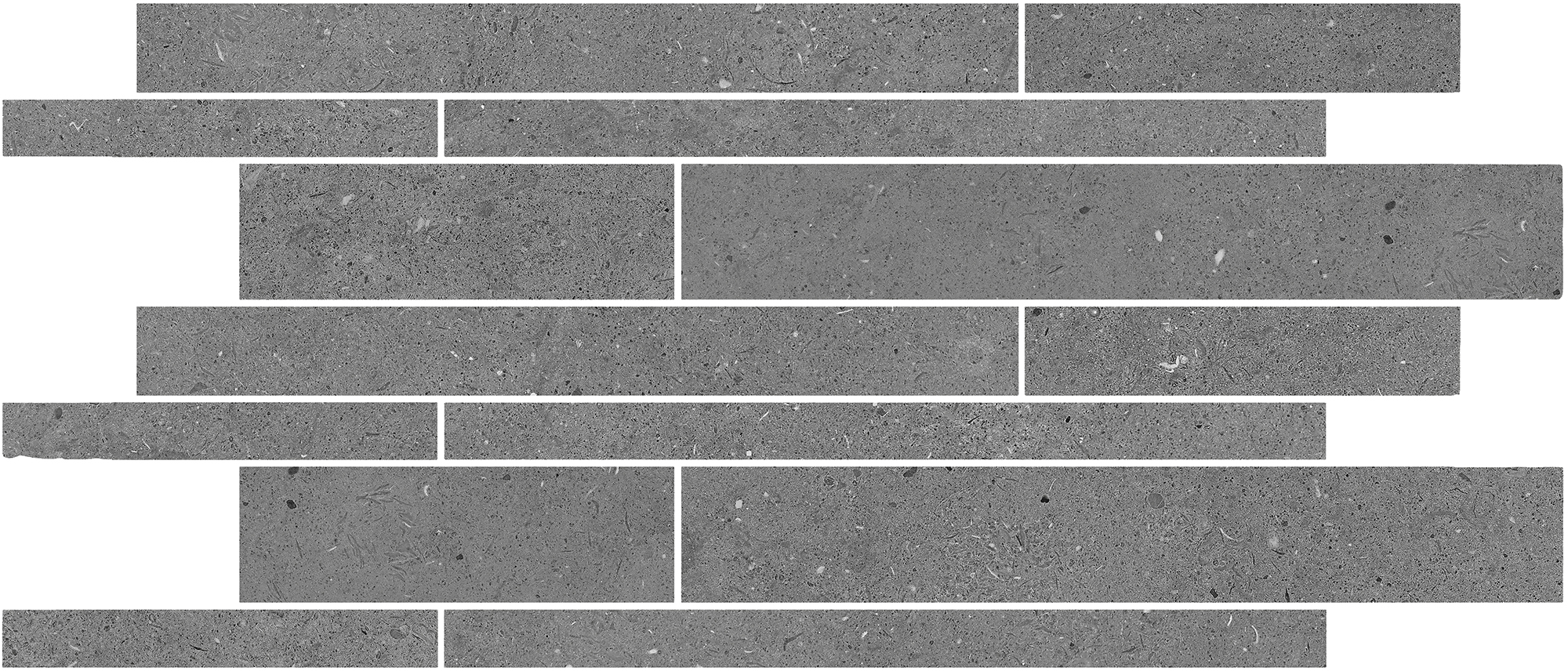 Urbanixx Gres Osaki Stäbchenmosaik Natursteinoptik Anthrazit Matt 30x60 cm R10