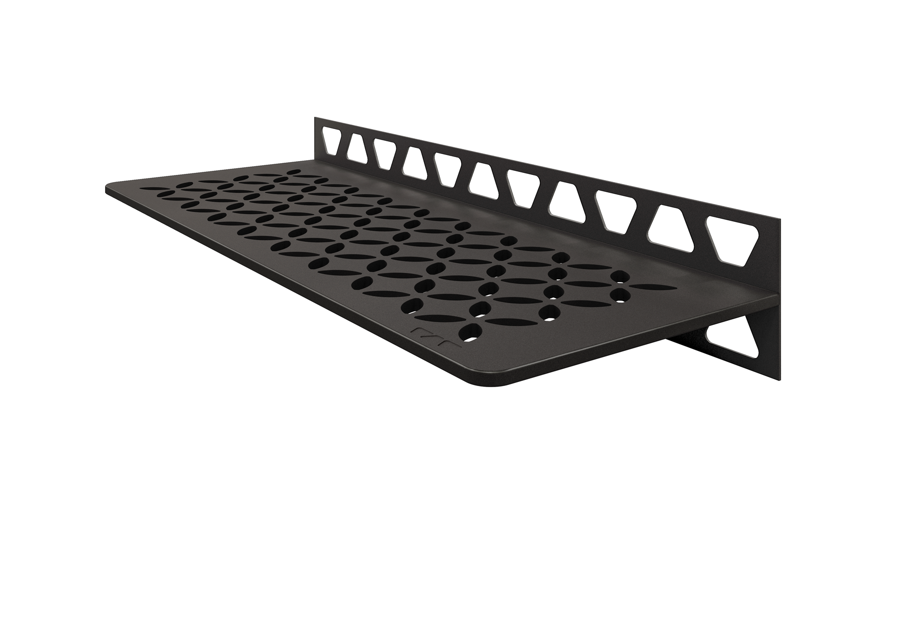 Schlüter SHELF W S1 300x115 mm Floral TSDA strukturbeschichtet Dunkelanthrazit