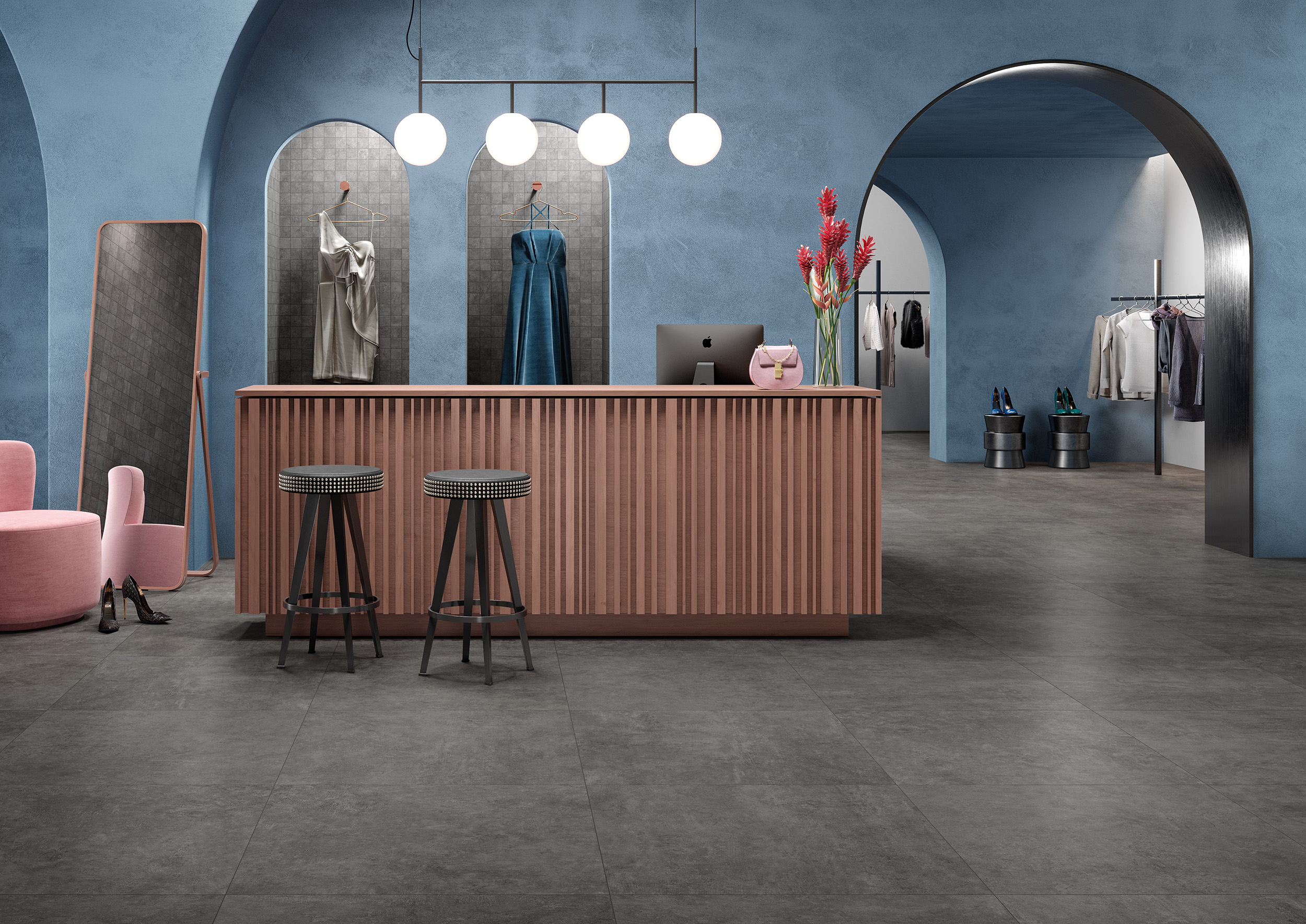 Urbanixx Gres Palermo Bodenfliese Betonoptik Anthrazit Matt 80,2x80,2 cm rektifiziert R10B