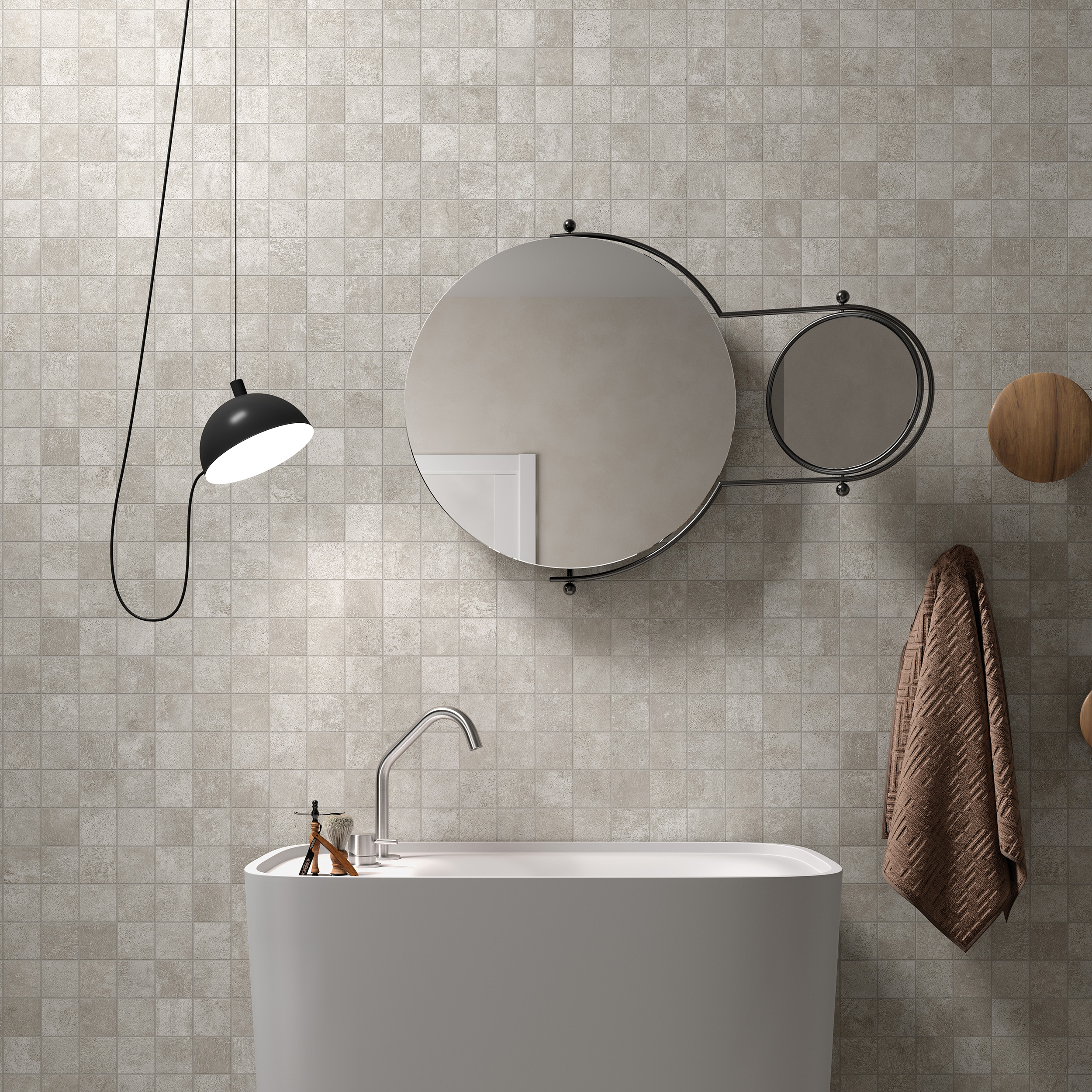 Urbanixx Gres Palermo Bodenfliese Betonoptik Hellgrau Matt 30x60 cm rektifiziert R10B