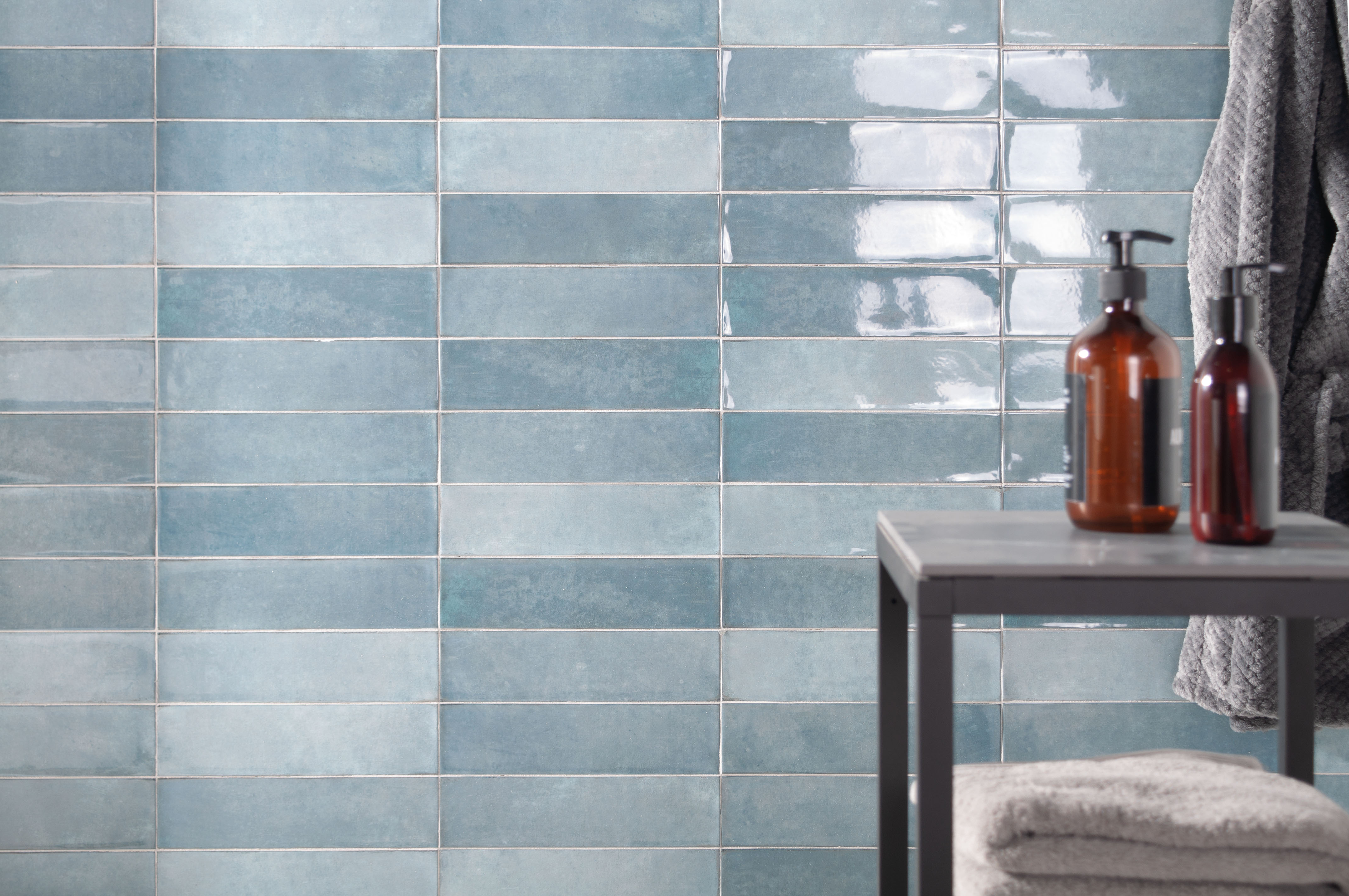 Catalea Gres Sörvik Metrofliese Blau Glänzend 7,5x30 cm