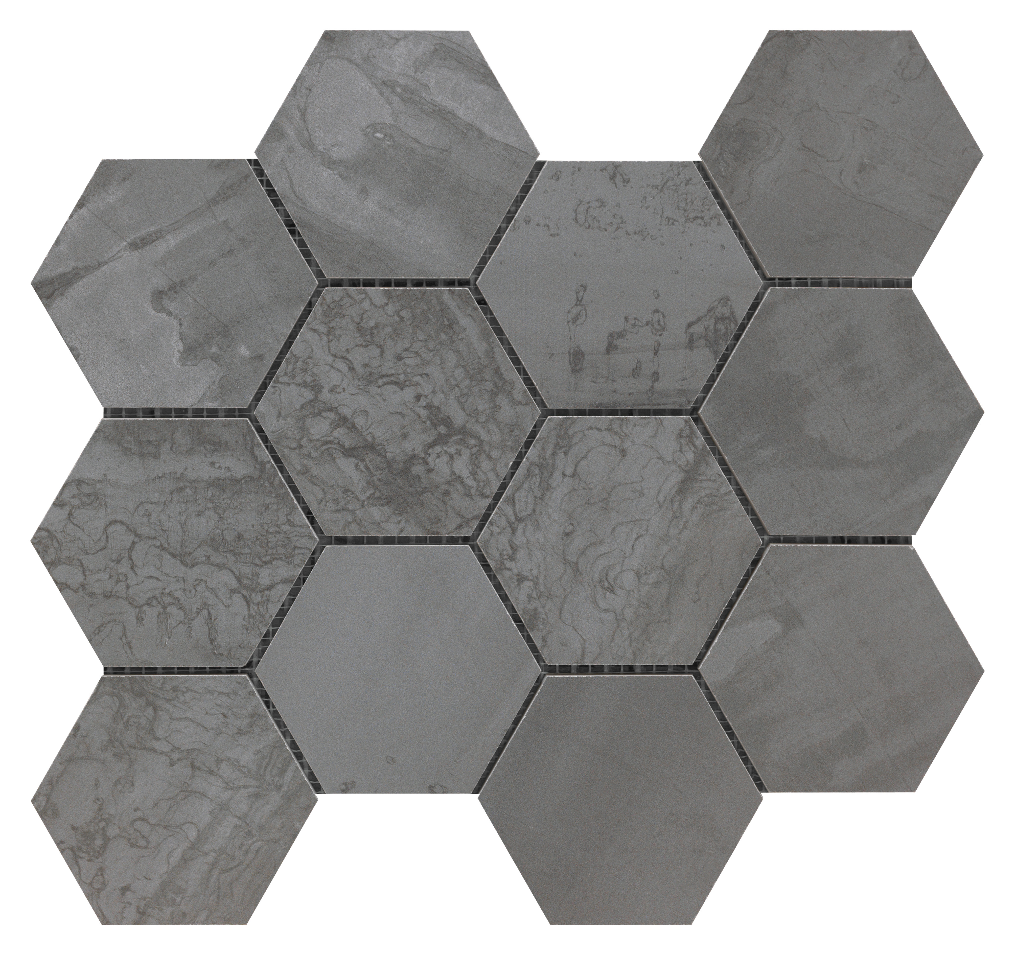 Urbanixx Gres Mailand Mosaik Metalloptik Grau matt 30x34 cm rekt. 
