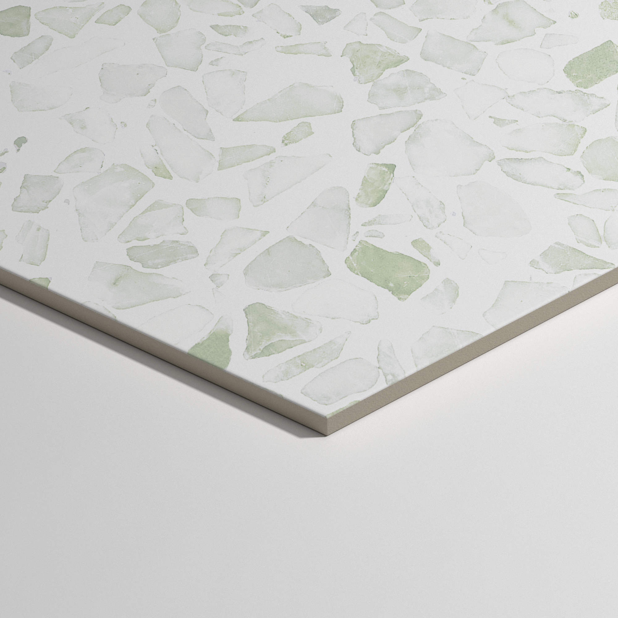 Urbanixx Gres Tarfala Bodenfliesen Terrazzooptik Hexagon Grün Matt 23,2x26,7 cm rektifiziert