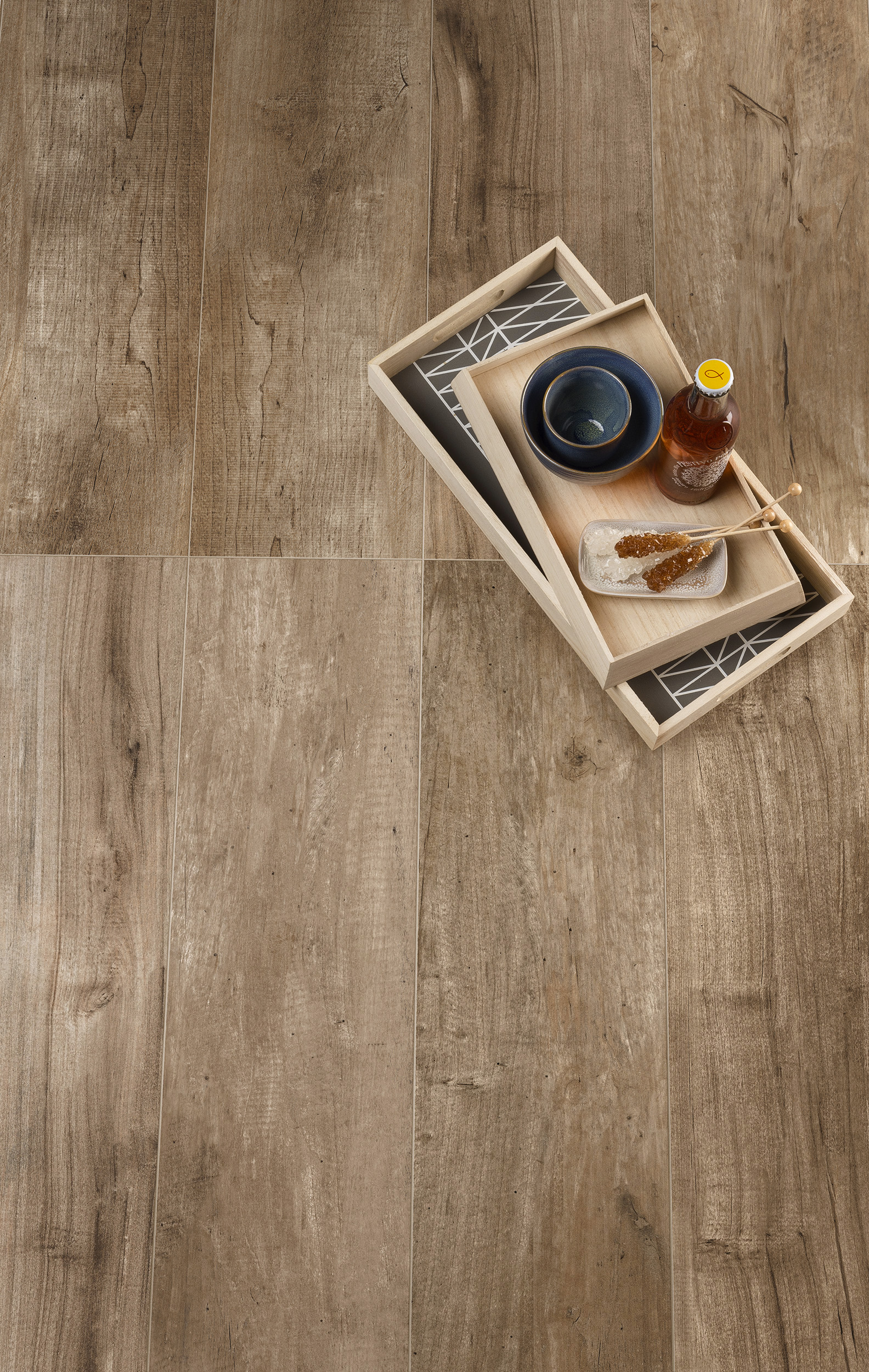 Noem Gres Bergamo Bodenfliese Holzoptik Braun Matt 30x120 cm rektifiziert R9