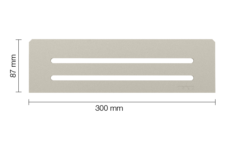 Schlüter SHELF W S1 300x115 mm Wave TSC strukturbeschichtet Creme Duschablage