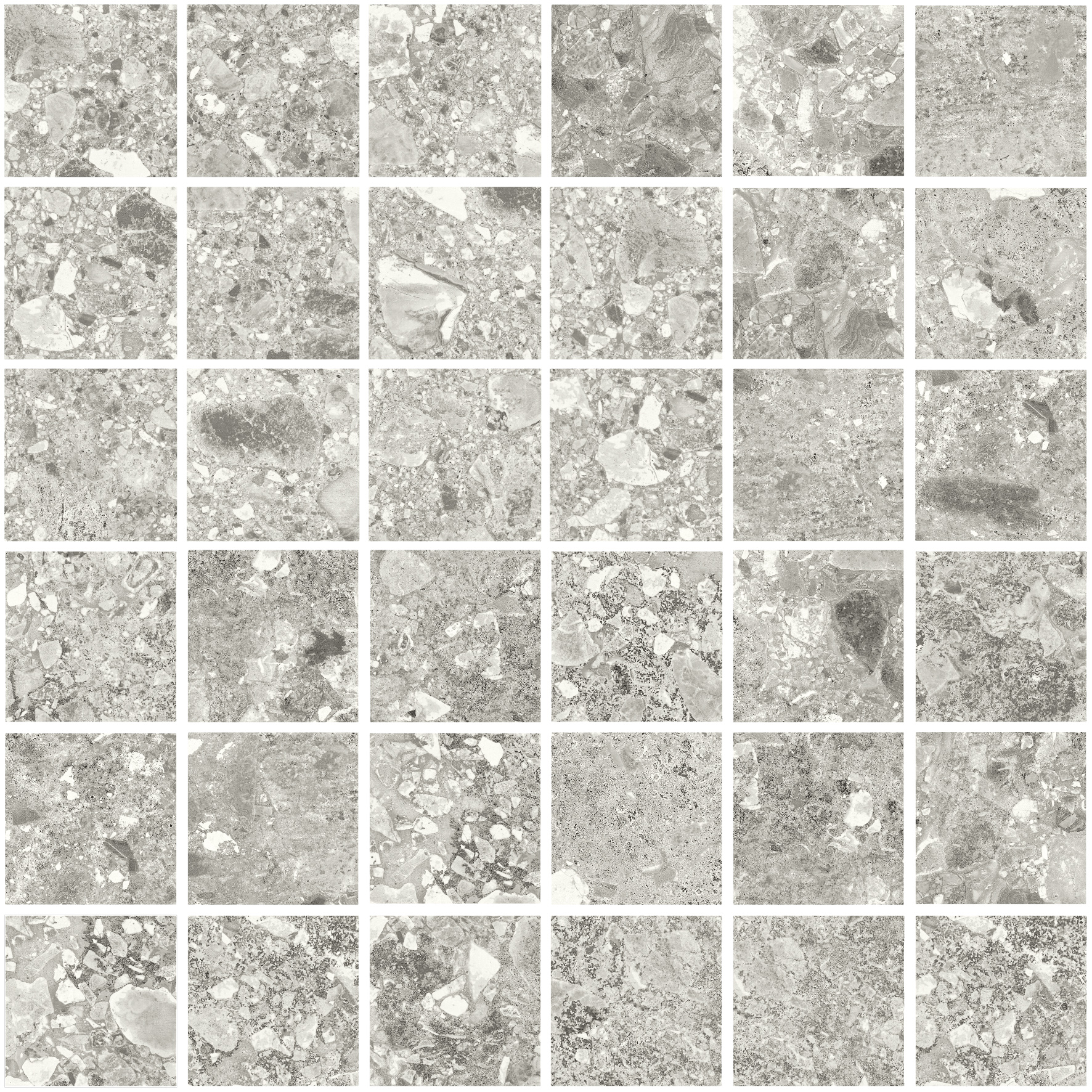 Urbanixx Gres Kyoto Mosaik Terrazzooptik Grau matt 30x30 (5x5) cm R10