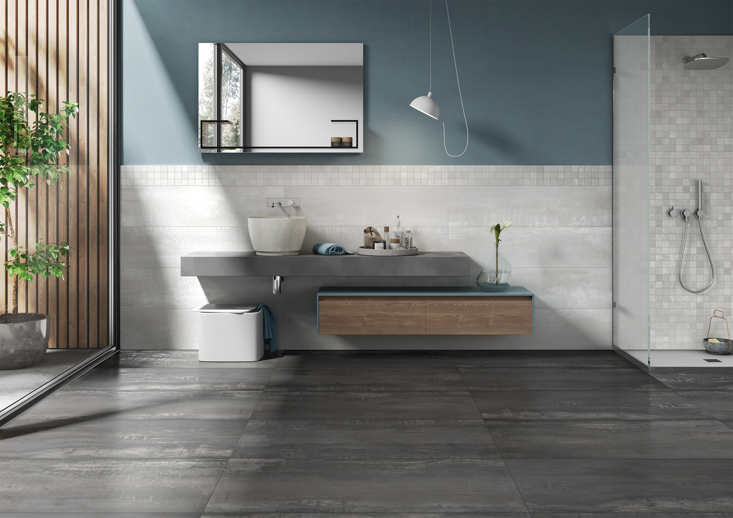 Urbanixx Gres Mailand Mosaik Metalloptik Weiß Matt 30x30 cm rektifiziert 