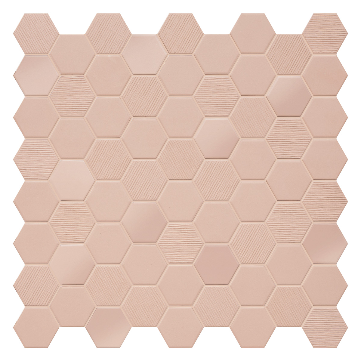Catalea Gres Tokio Hexagonmosaik Rosa Glänzend Matt 31,6x31,6 cm rektifiziert R10