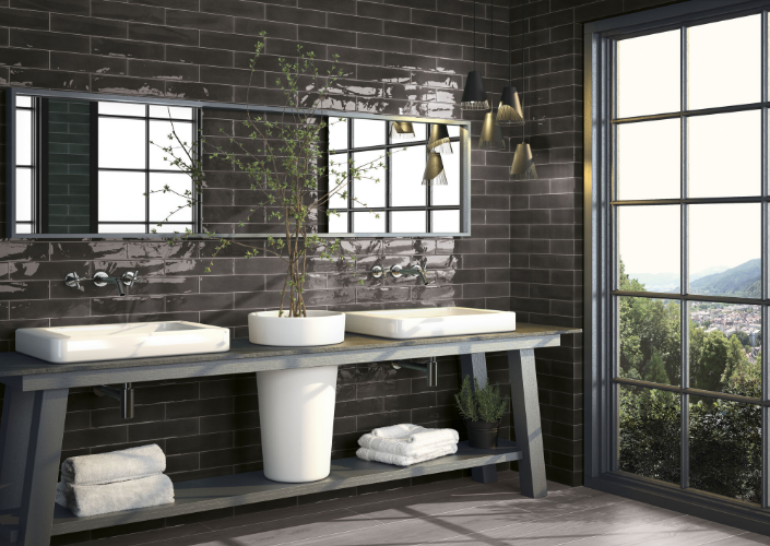 Catalea Gres Nyborg Metrofliese Dunkelbraun Glänzend 7,5x30 cm  