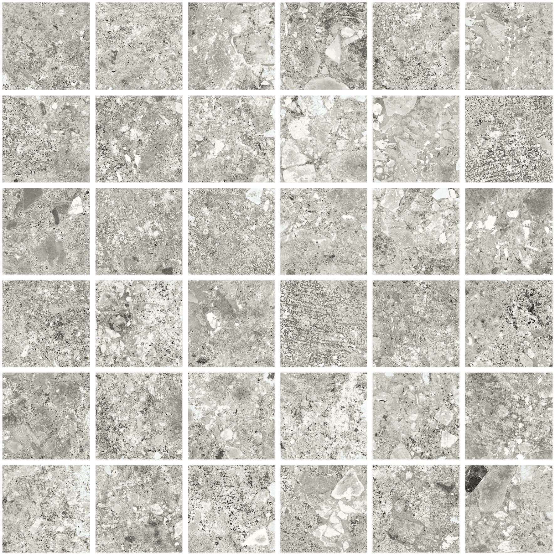 Urbanixx Gres Kyoto Mosaik Terrazzooptik Grau matt 30x30 (5x5) cm R10