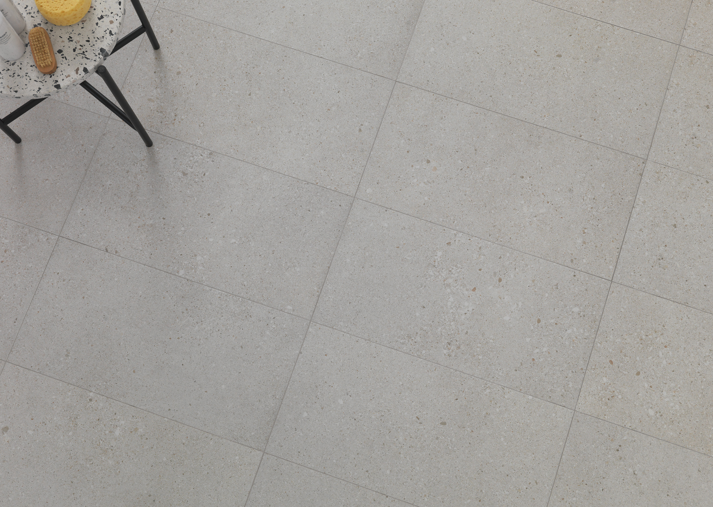 Urbanixx Gres Florenz Bodenfliese Natursteinoptik Weiß Matt 60x60 cm rektifiziert