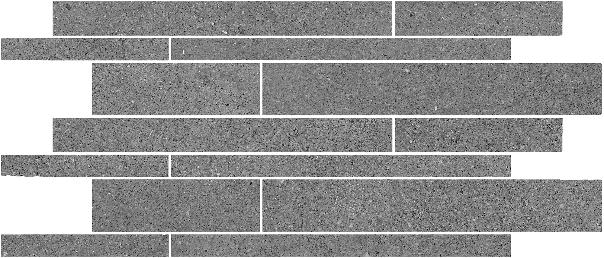 Urbanixx Gres Osaki Stäbchenmosaik Natursteinoptik Anthrazit Matt 30x60 cm R10