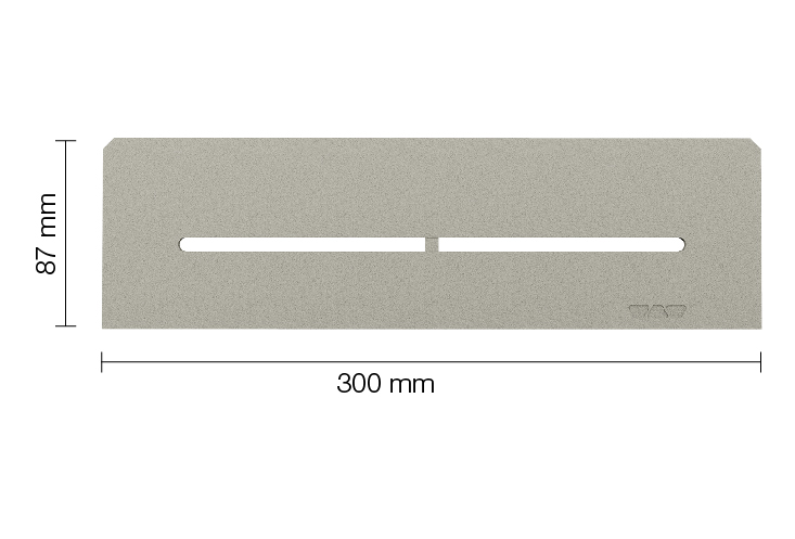 Schlüter SHELF N S1 300x87 mm Pure TSSG strukturbeschichtet Steingrau Duschablage