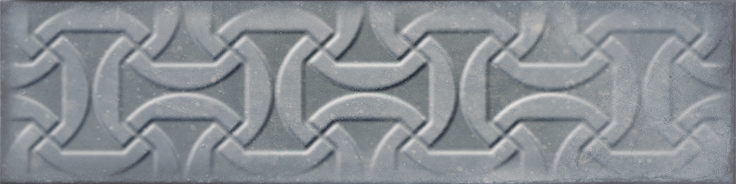 Catalea Gres Nellim Metrofliese Dekor Blau Glänzend 7,5x30 cm  