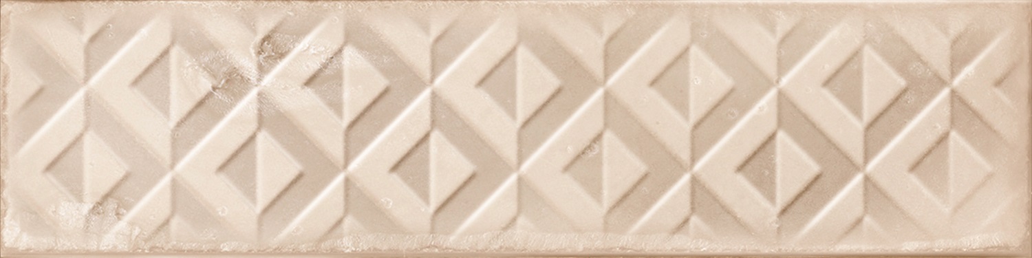 Catalea Gres Nellim Metrofliese Dekor Beige glänzend 7,5x30 cm  