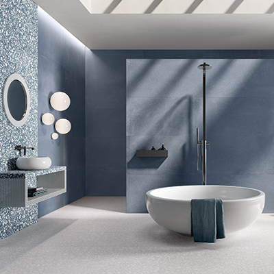 Ergon Medley Minimal Bodenfliese Uni Blau Matt 30x60 cm rektifiziert R10B