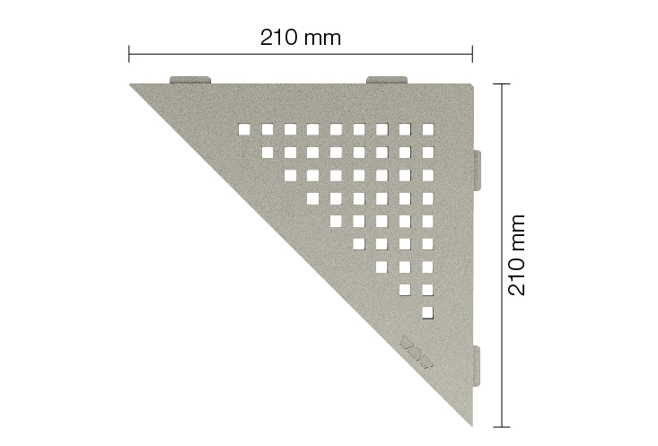 Schlüter SHELF E S1 210x210 mm Square TSSG strukturbeschichtet Steingrau Duschablage