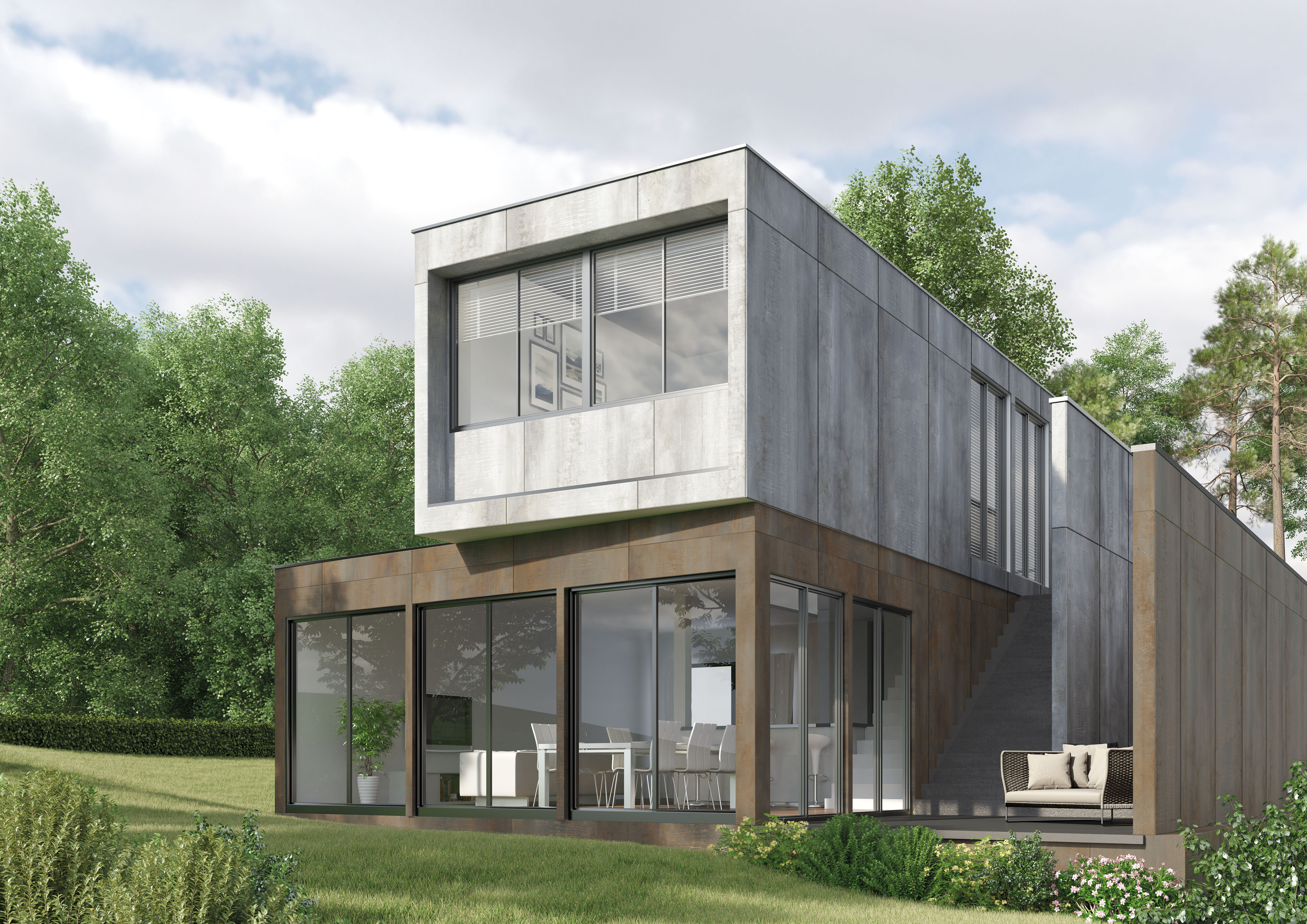 Urbanixx Gres Karlstadt Bodenfliesen Metalloptik Braun Matt 120x260 cm rektifiziert R9